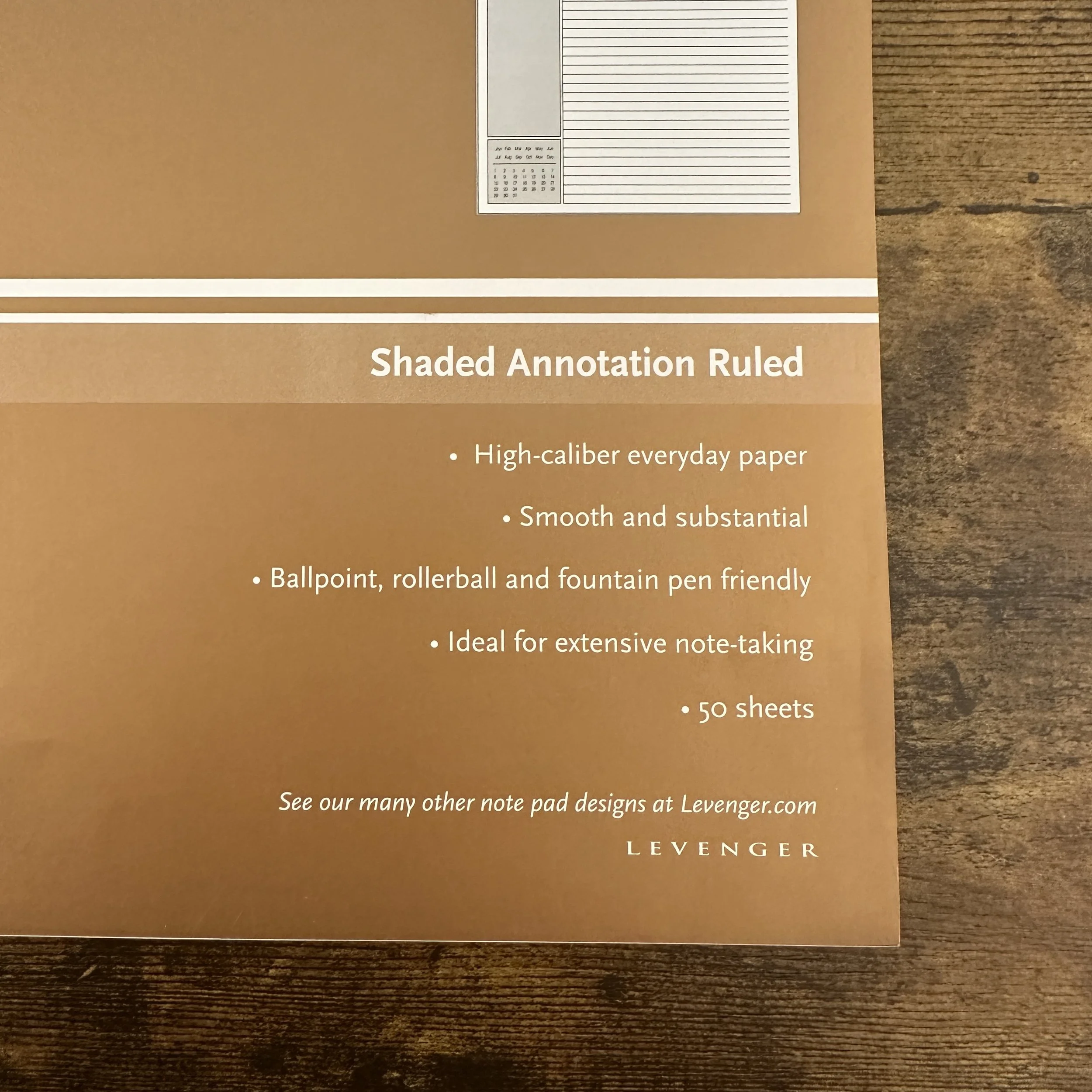 Levenger Freeleaf Notepad Specifications