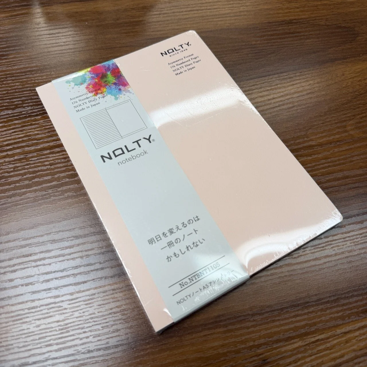 NOLTY Log Type A5 Notebook Assymetry Pink