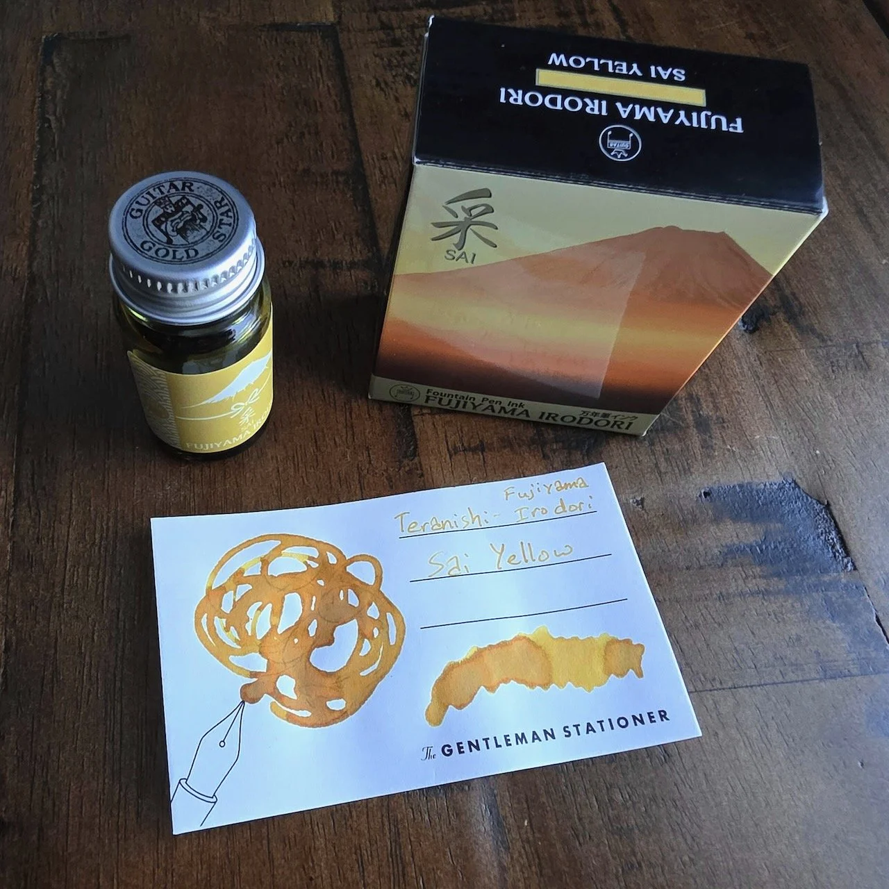 Teranishi Fujiyama Irodori Inks Sai Yellow Swatch