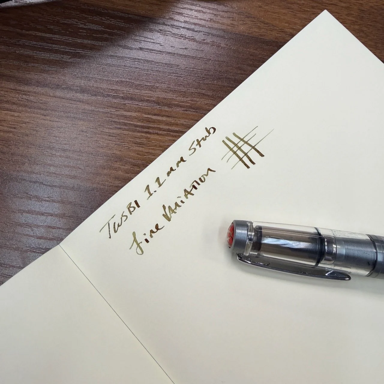 TWSBI Stock 1.1mm Stub Nib Writing Sample
