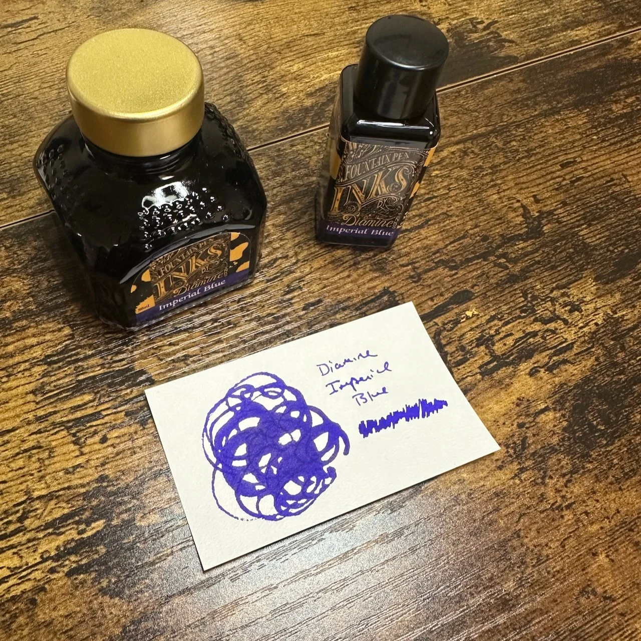 Diamine Imperial Blue Fountain Pen Ink Swatch