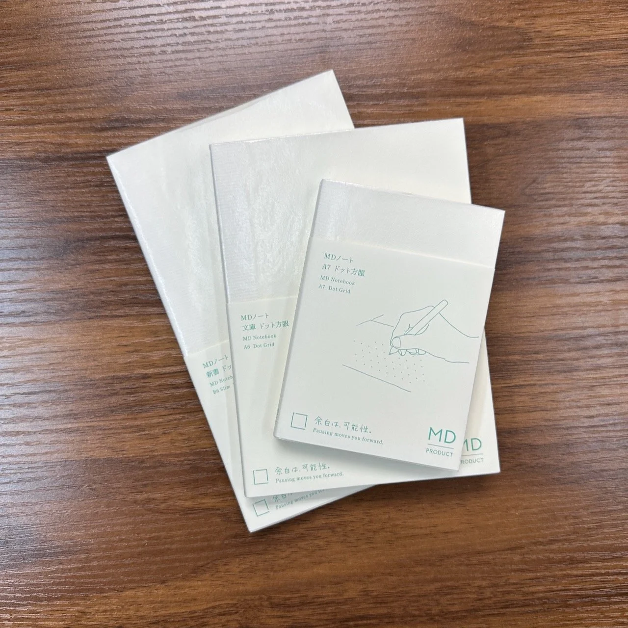 MD Product Dot Grid Notebooks in B6 Slim, A6, and A7 Sizes