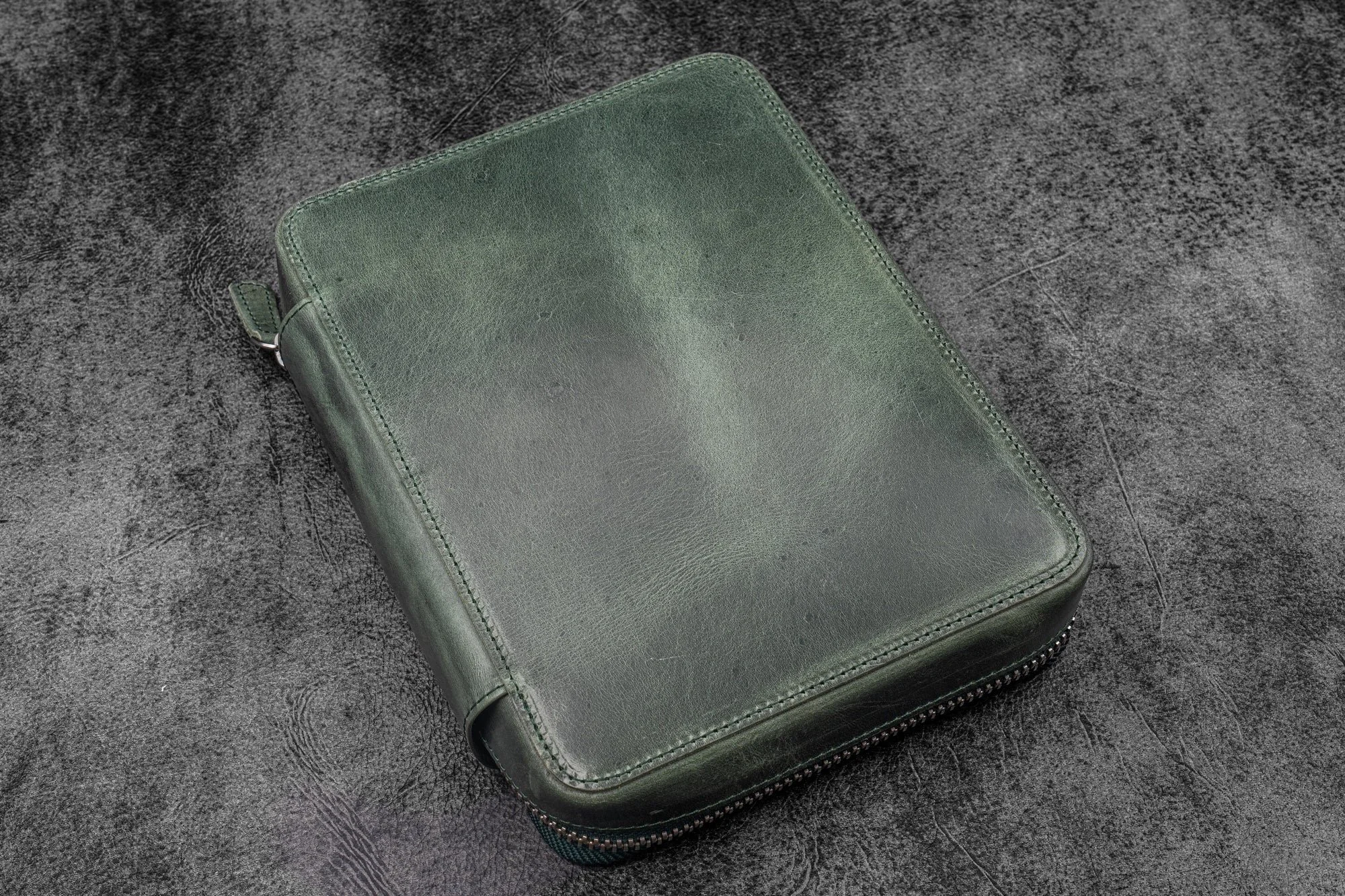 Galen Leather Expansi-Folio Forest Green