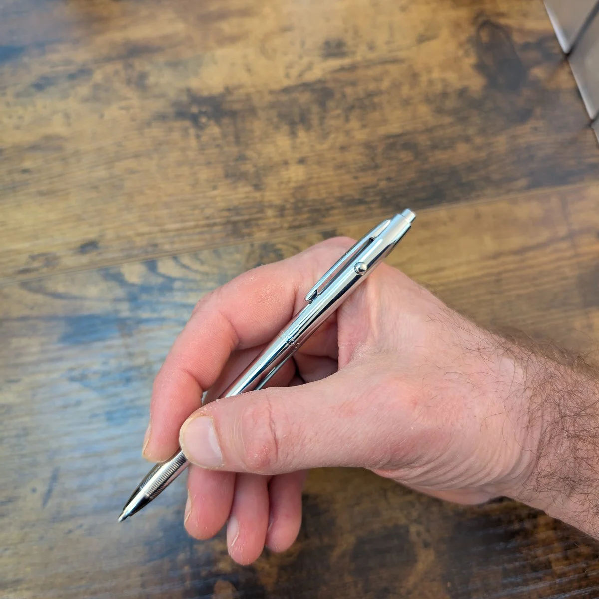 Fisher Space Pen Shuttle Pen Chrome in-Hand