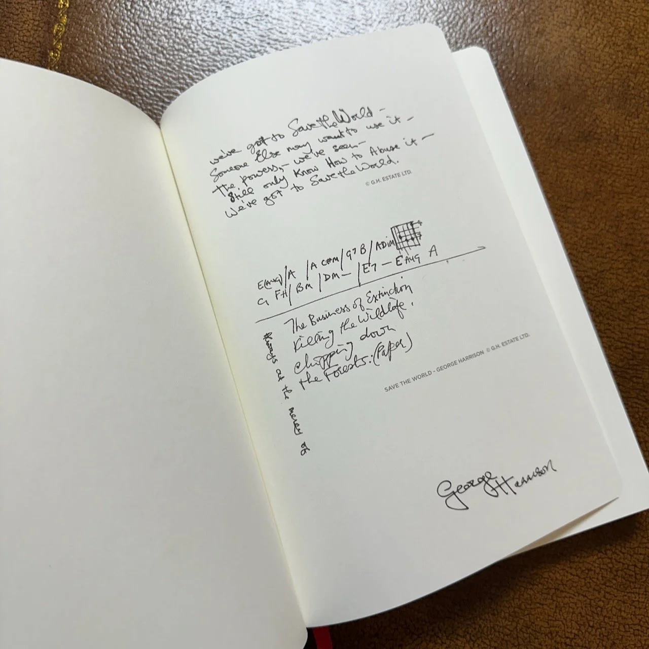 Blackwing x George Harrison Writing Sample