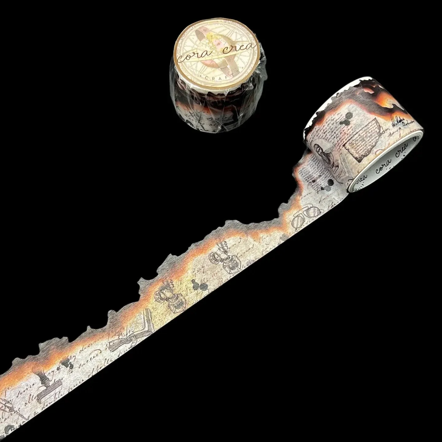 CoraCreaCrafts Burnt Edges Washi (Writing)