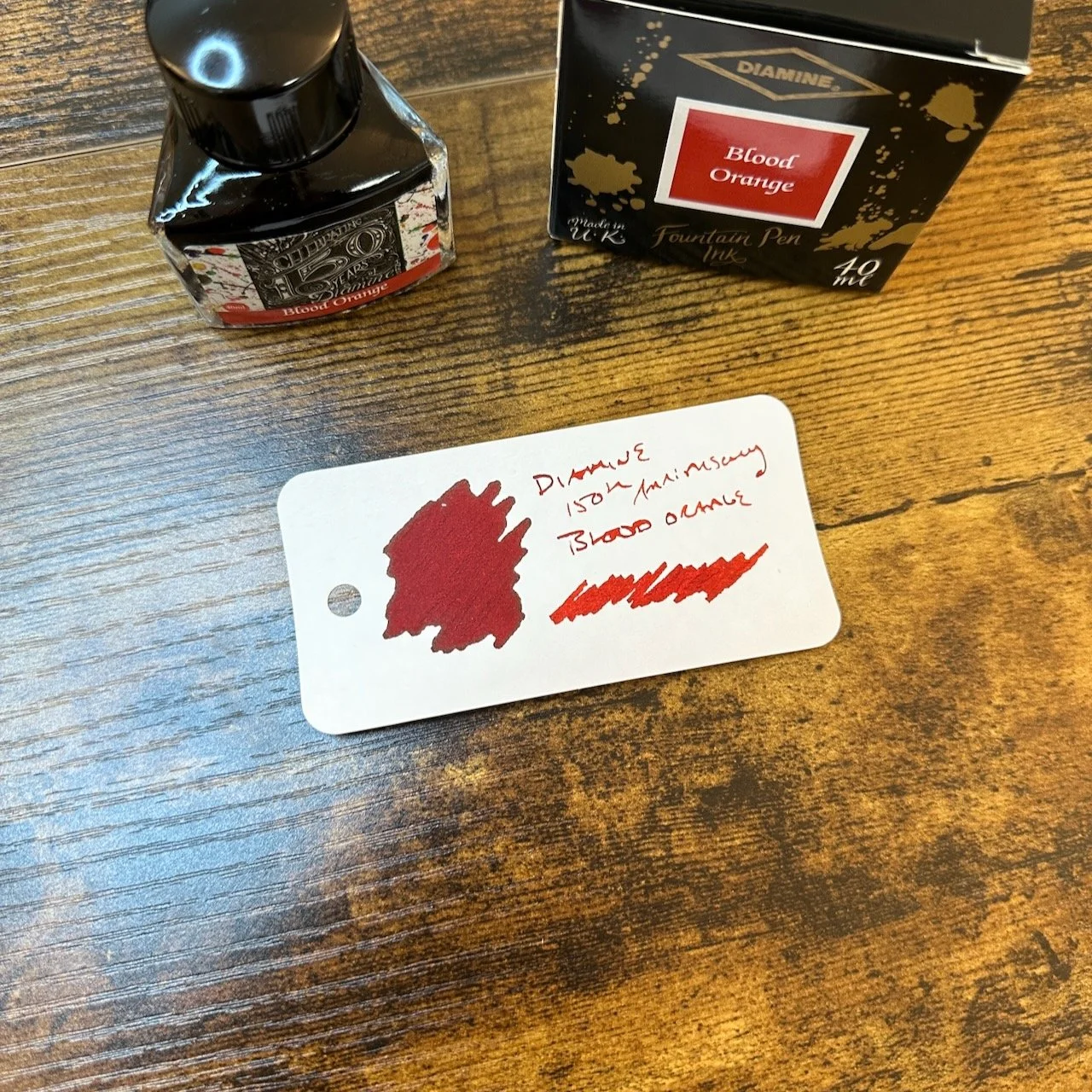 Diamine 150th Anniversary Blood Orange Swatch
