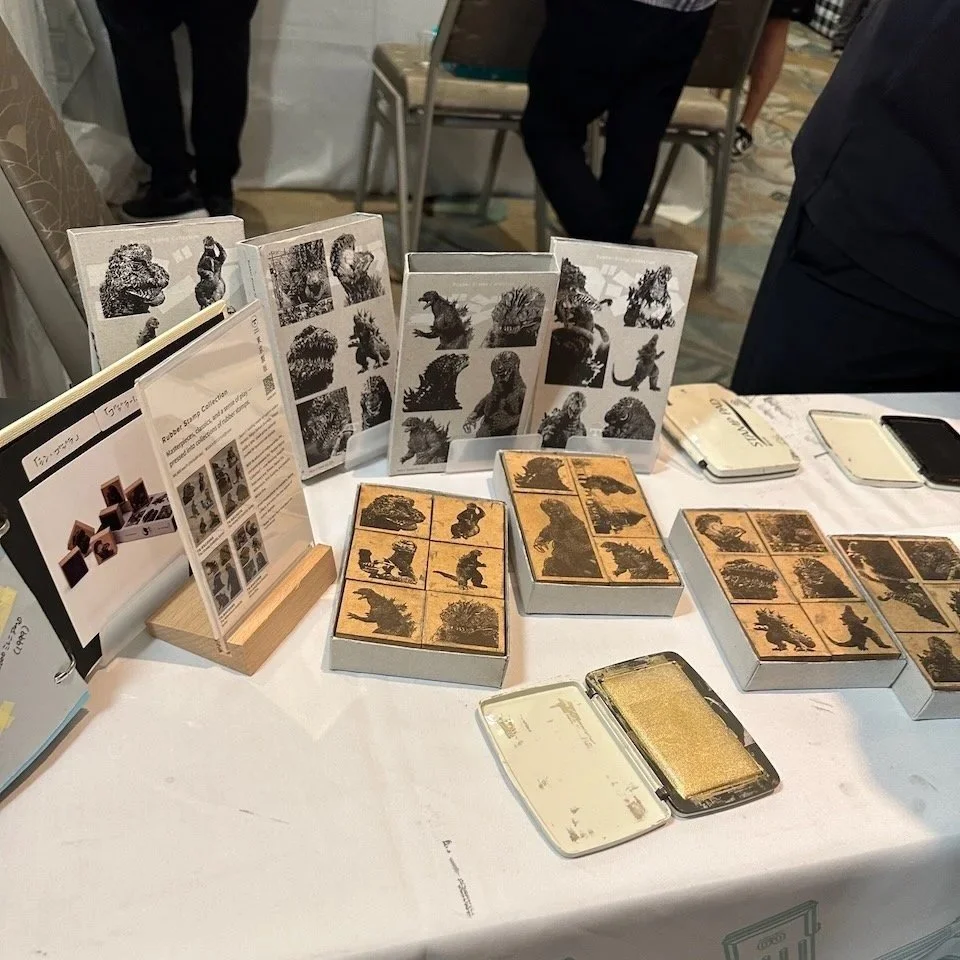 Tokyo Seihan Booth with Godzilla Stamps