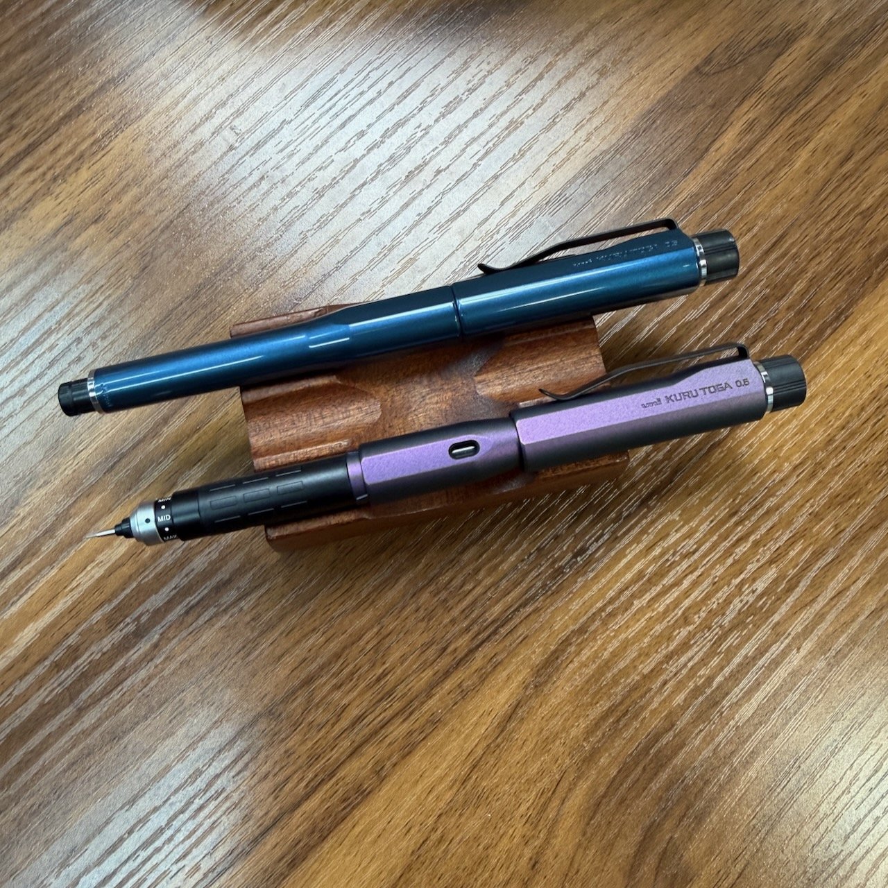 Uni Kuru Toga Dive Mechanical Pencils Uncapped