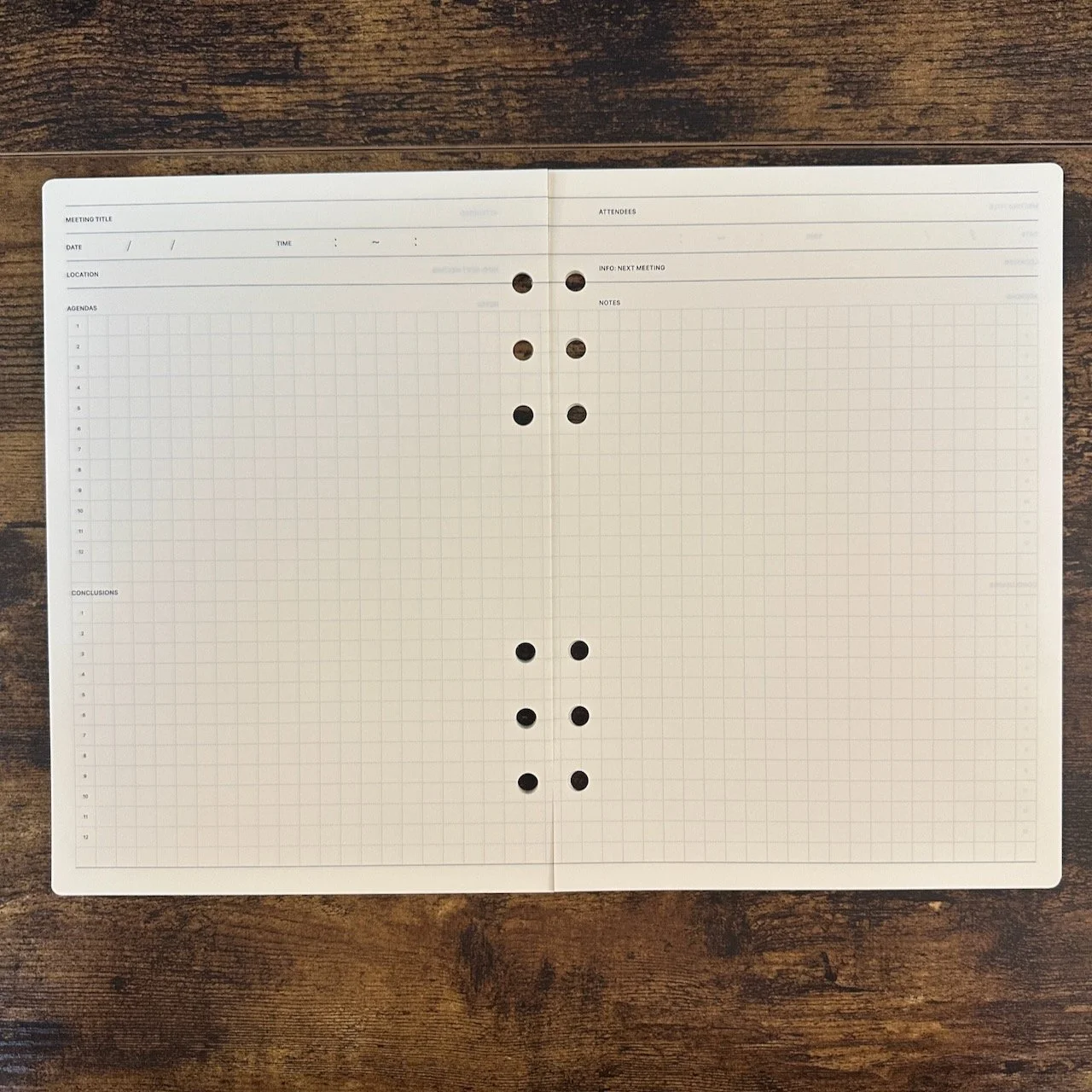 Laconic 6-Ring Binder Inserts (Productivity) To Do Layout Open