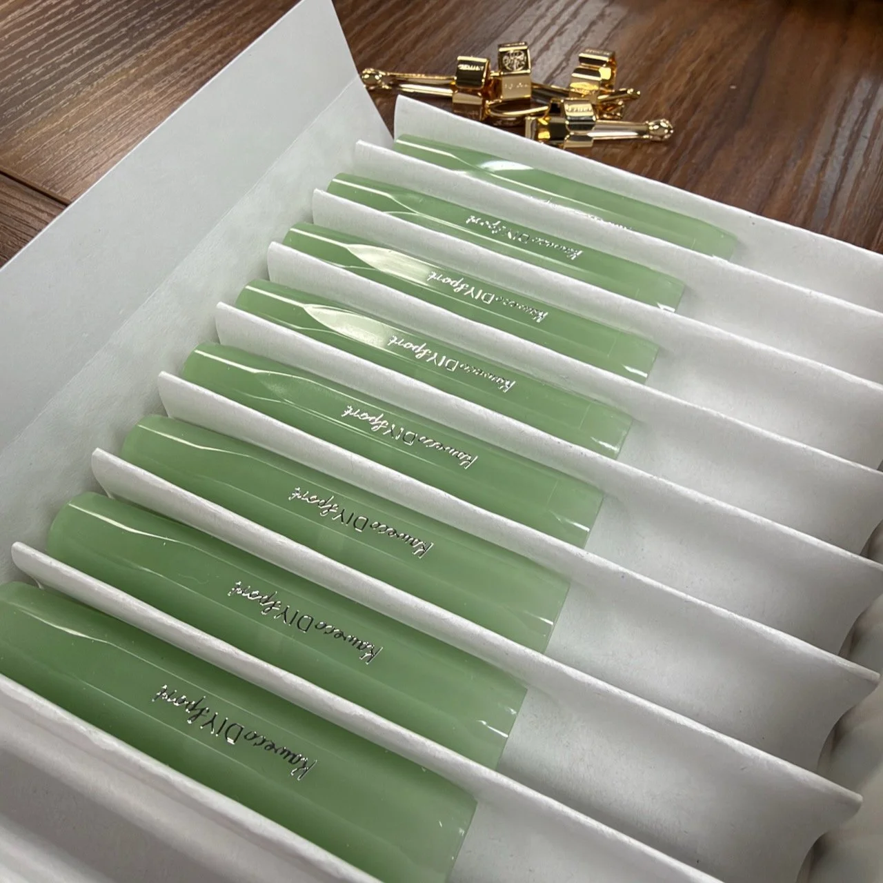 Kaweco DIY Glow Green Sport Caps and Parts being assembled