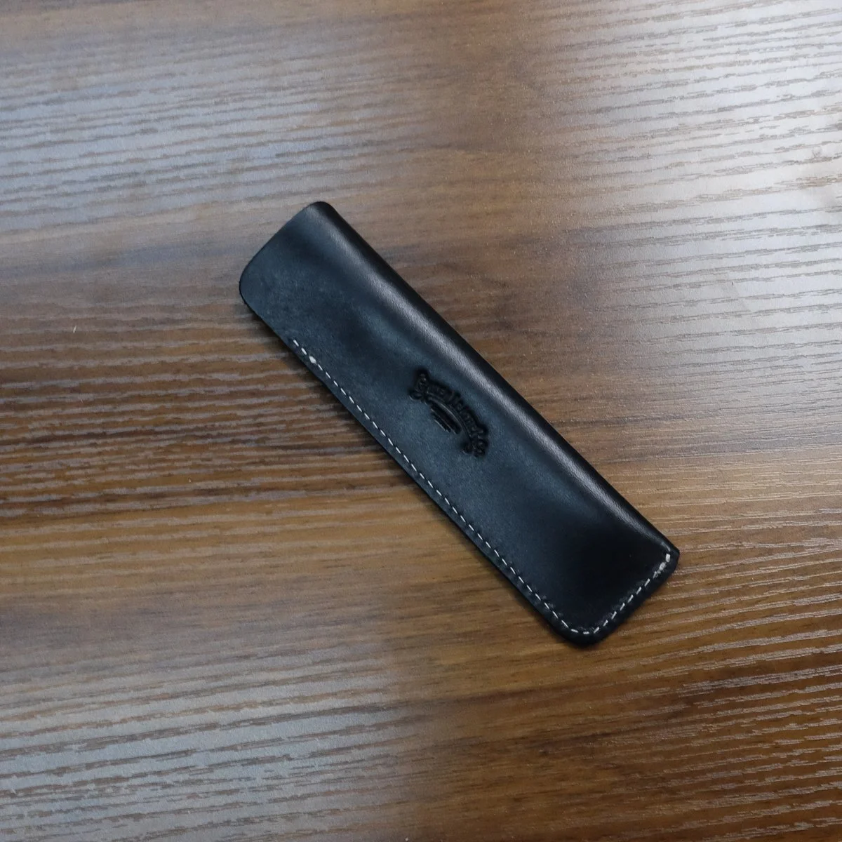 Galen Leather Single Pen Sleeve Black
