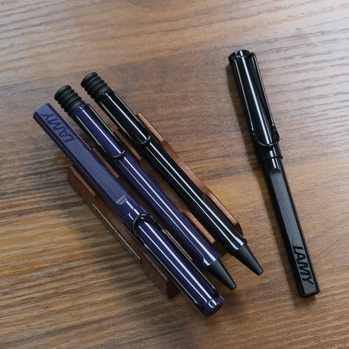 Lamy Safari Meteorite and Meteora Rollerballs and Ballpoints