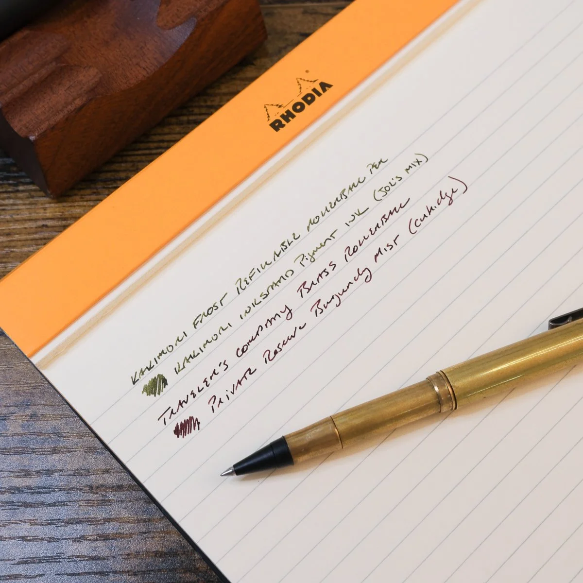 Schmidt Inkball Writing Sample on Rhodia Paper