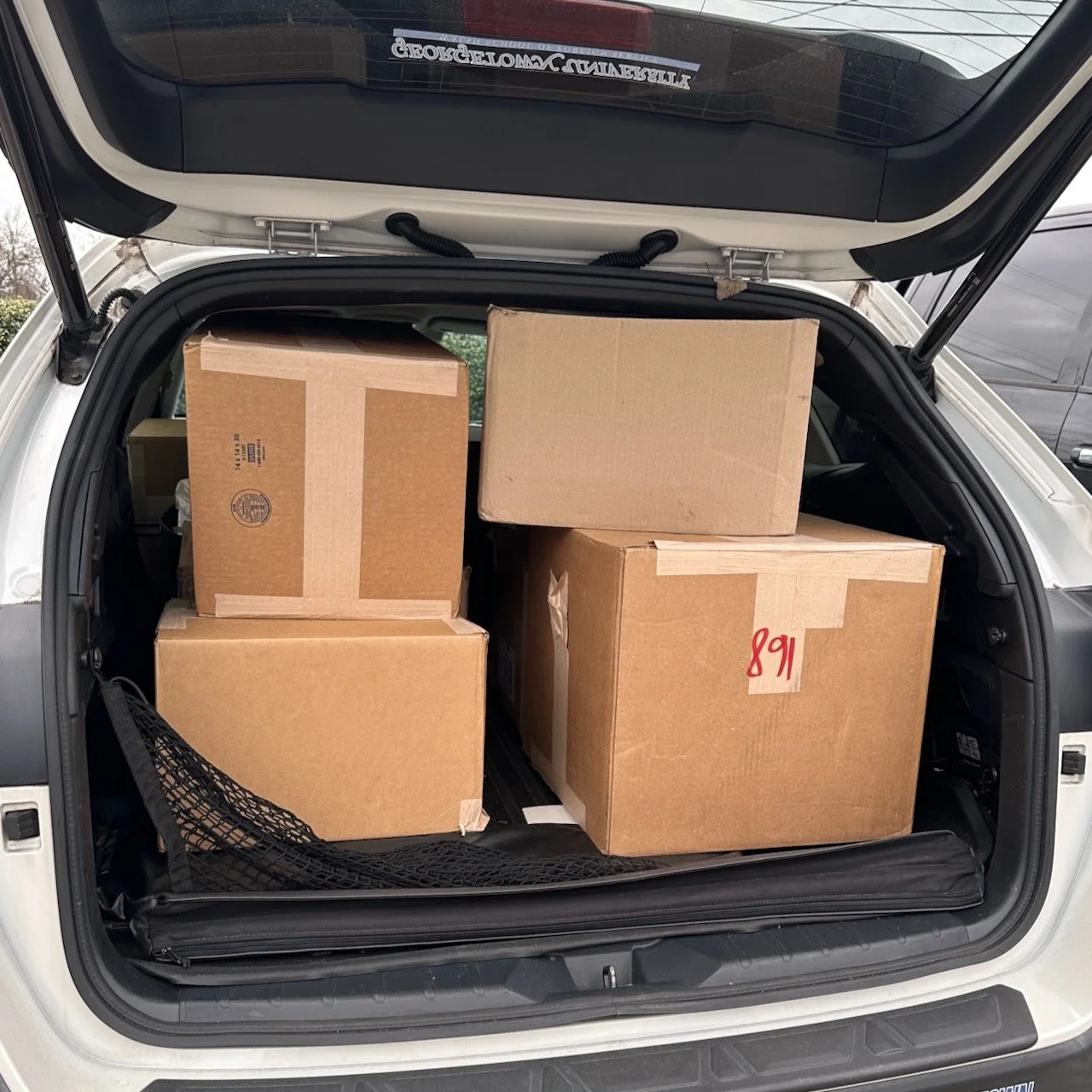 Subaru Outback stuffed with T.G.S. Packages