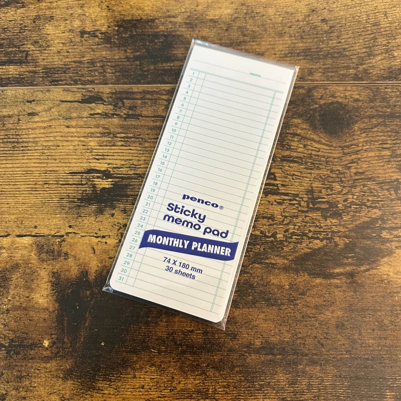 Penco Memo Pad Monthly (White)