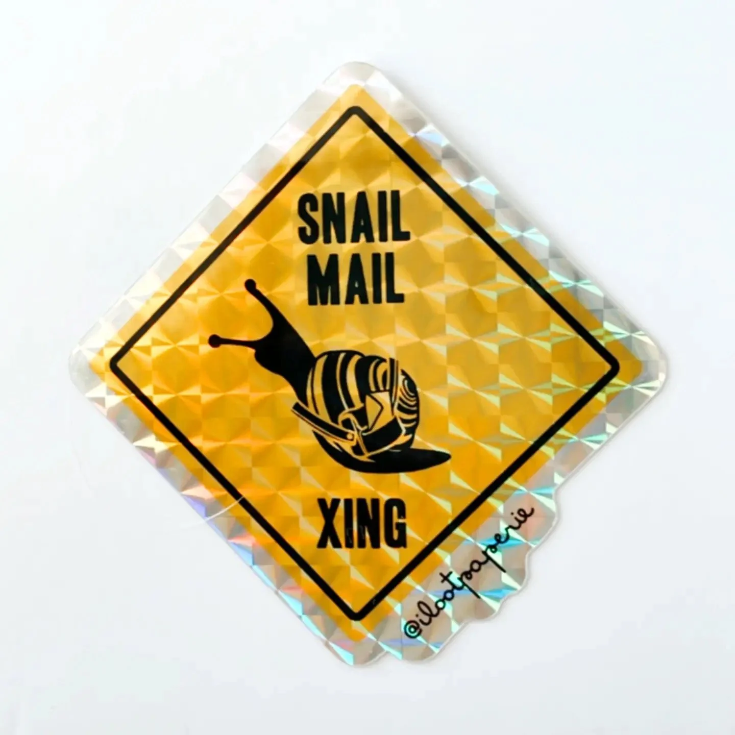 iLootPaperie Snail Mail Crossing Holographic Sticker