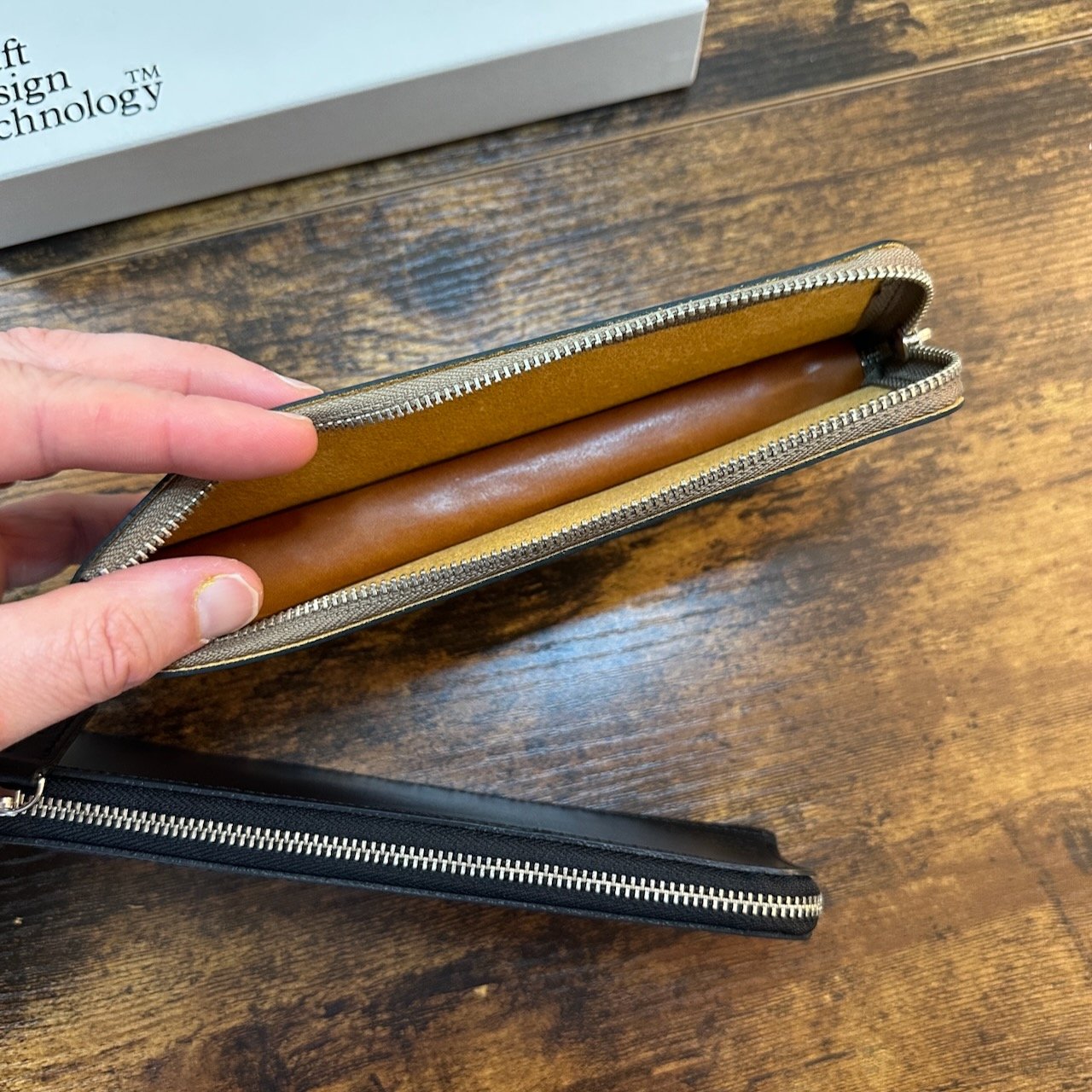 Craft Design Technology Leather Pen/Pencil Cases Open