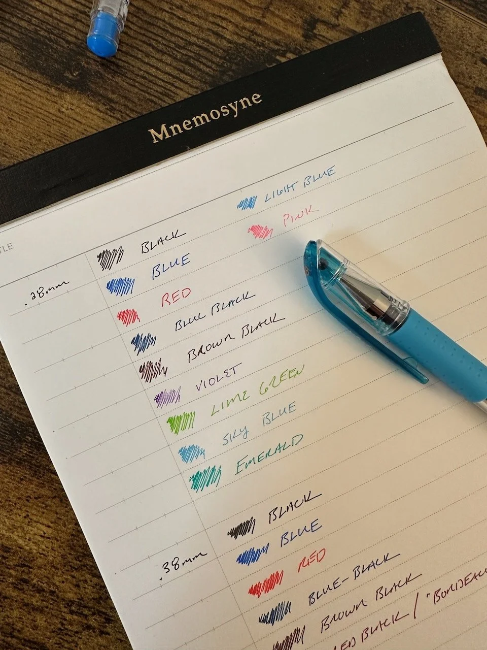 Uni Signo DX Gel Pens .28m Writing Sample