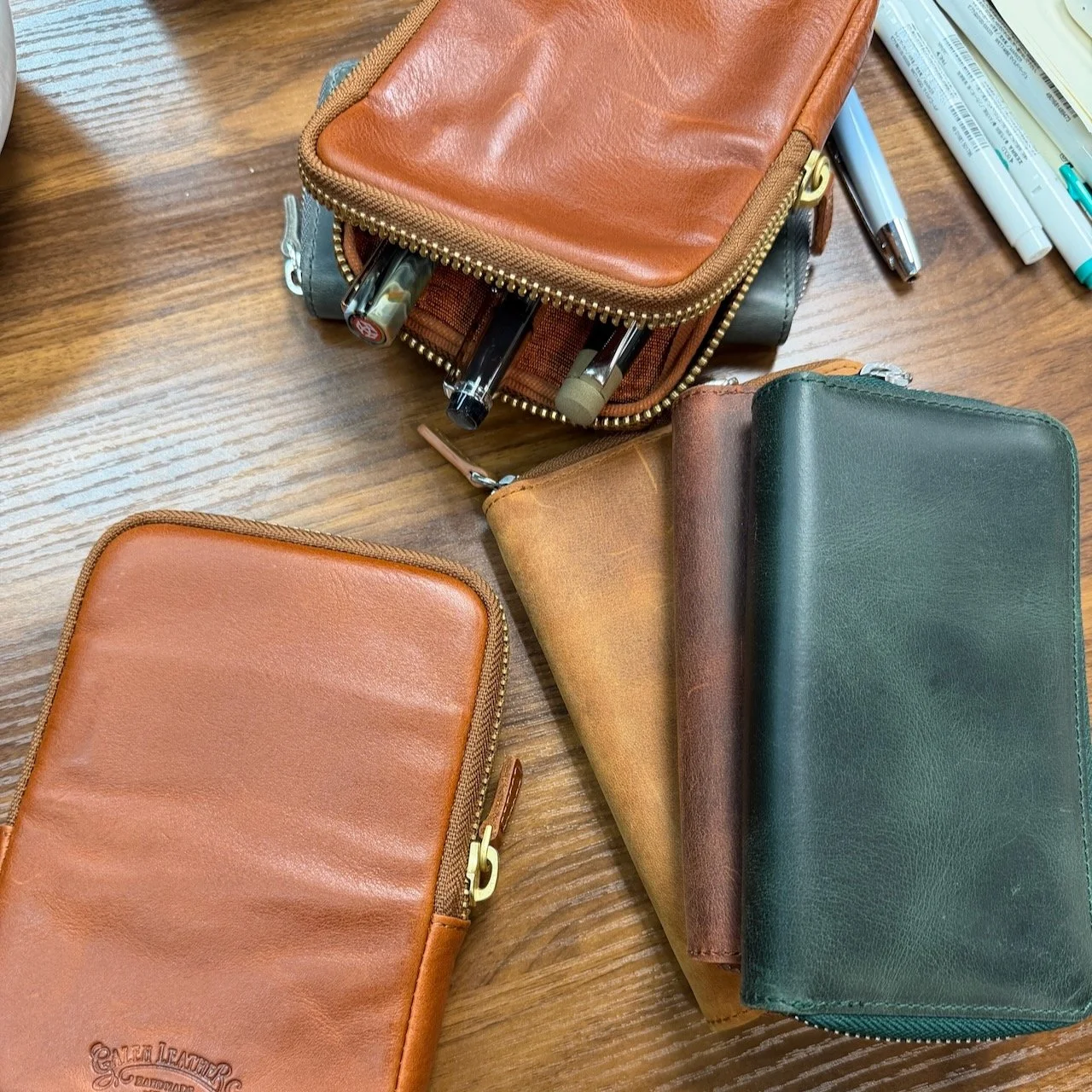 Galen Leather Cases from the 2026 DC Pen Show