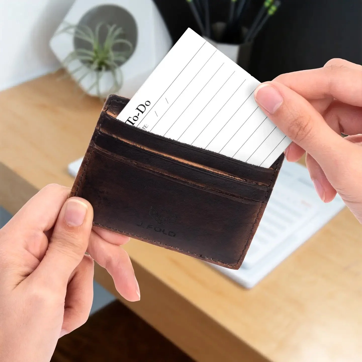 Notsu "To Do" Index Cards Folded in Wallet