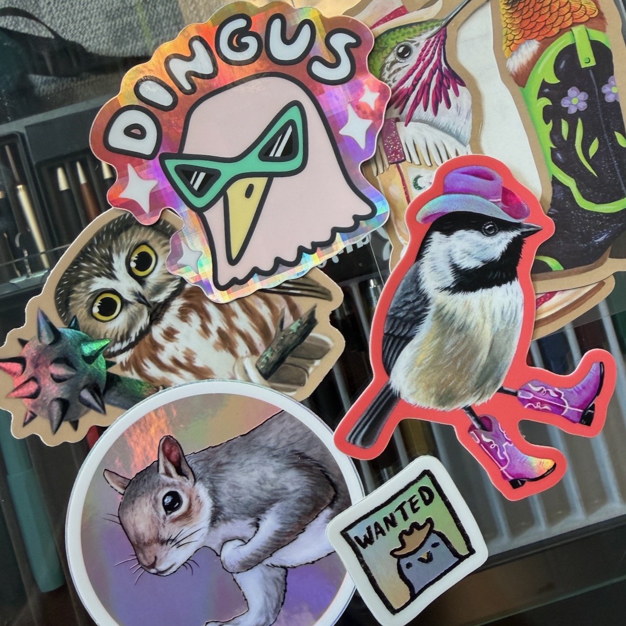 iPaintBirbs Holographic Stickers