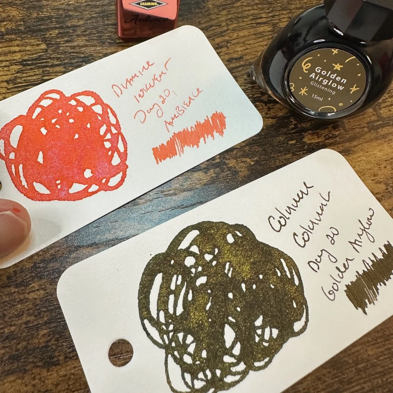 Diamine Ambience and Colorverse Golden Airglow Day 20