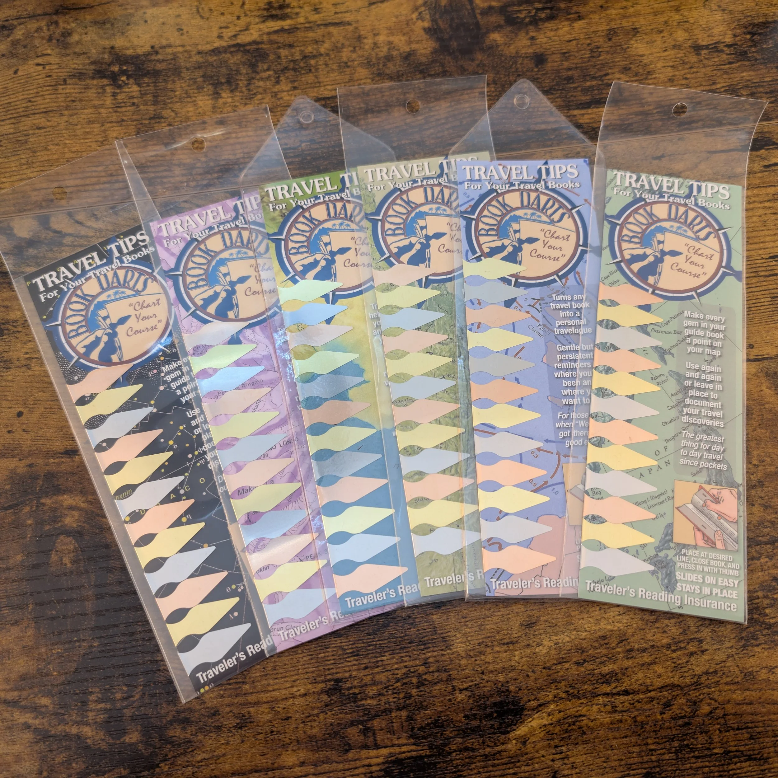 Book Darts Travel-Themed Sleeves 12-Pack