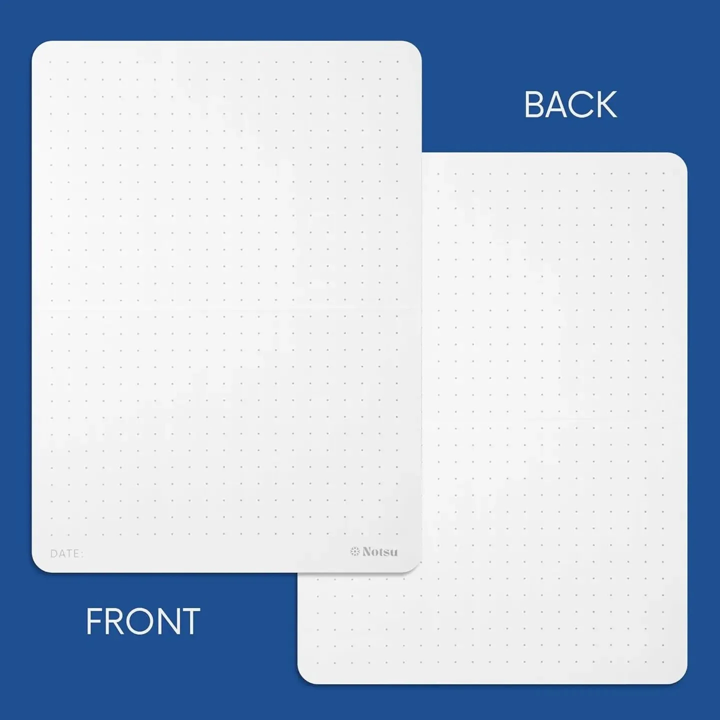 Notsu Dot Grid Large Format Index Card Front and Back