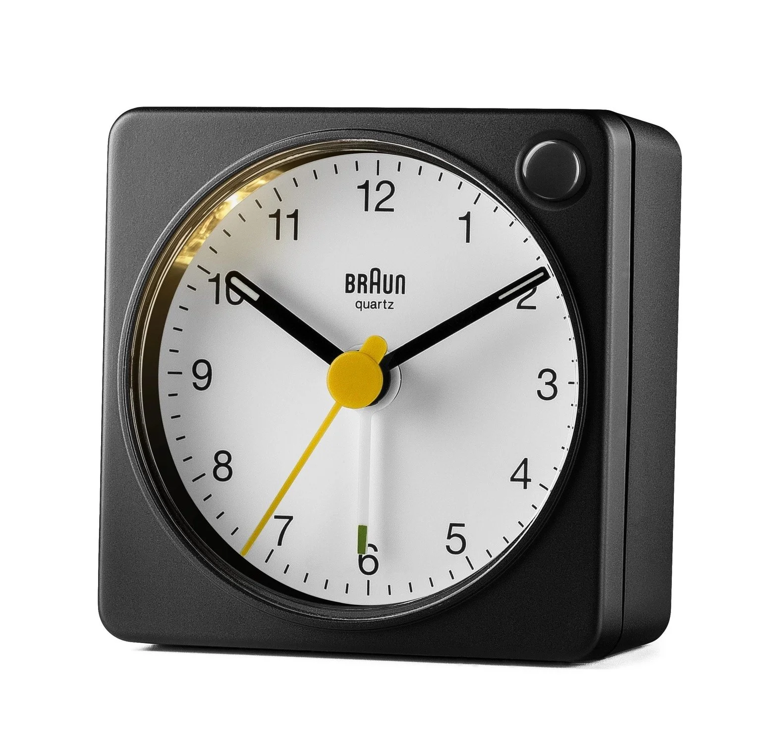 Braun Alarm Clock Black with White Clock Face