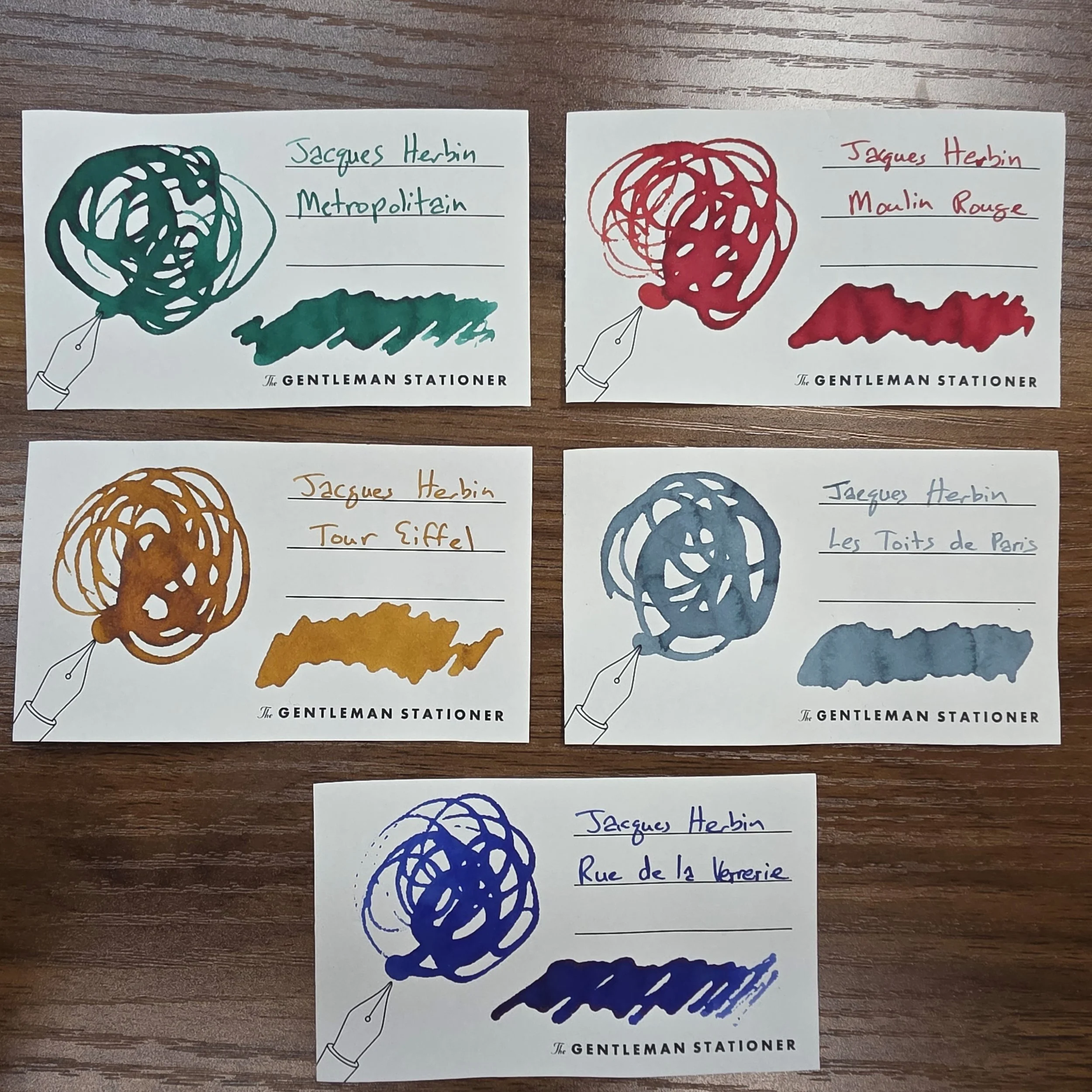 Herbin Couleurs de Paris Swatches MD Cotton