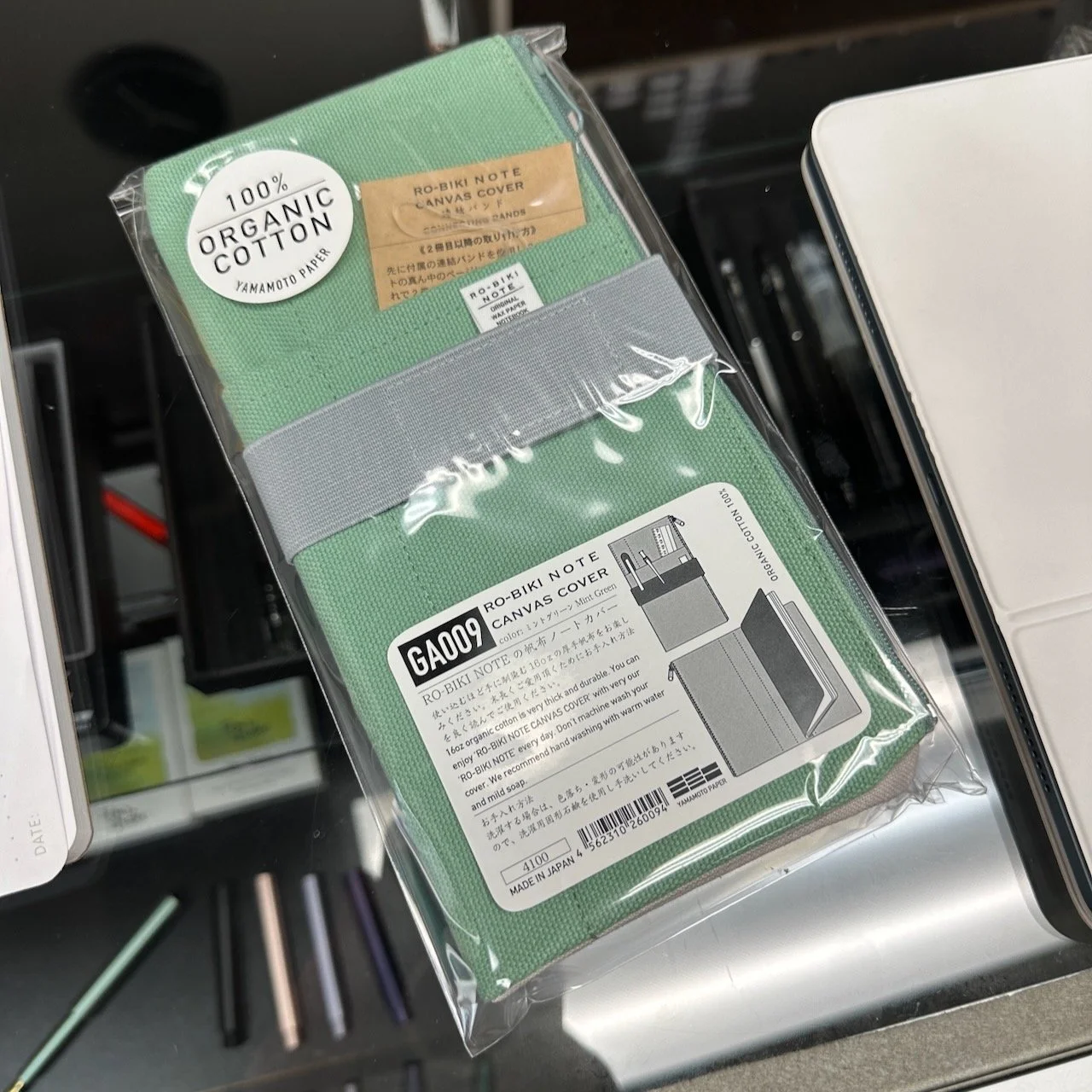 Yamamoto Ro-Biki Notebook Canvas Cover (Mint)