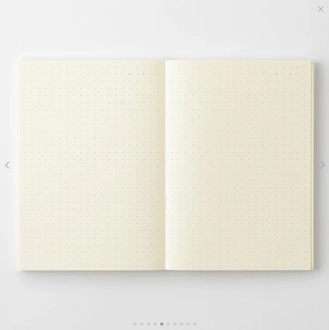 MD Product A6 Dot Notebook Open