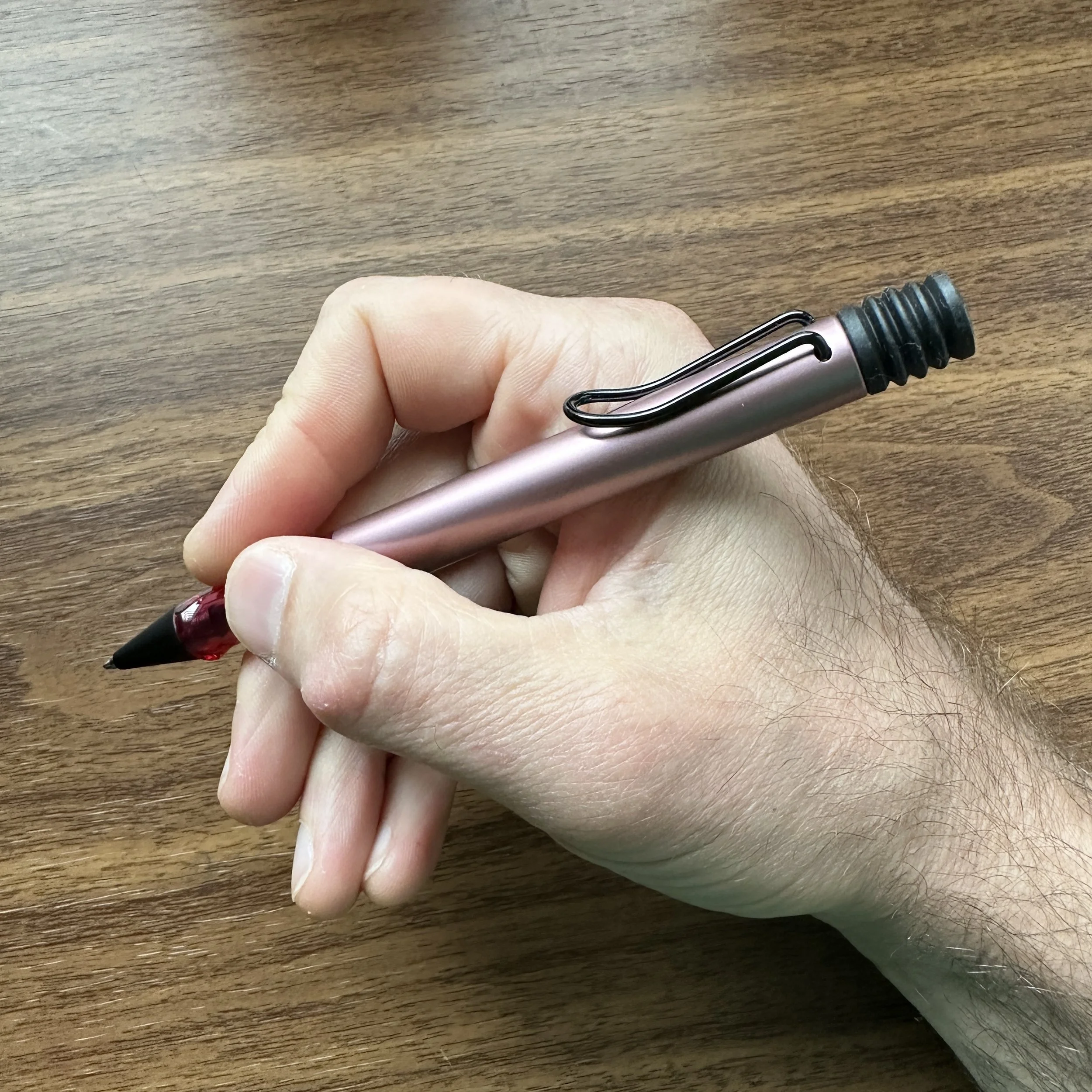 Lamy AL-Star Special Edition Autumn Pink Ballpoint in Hand