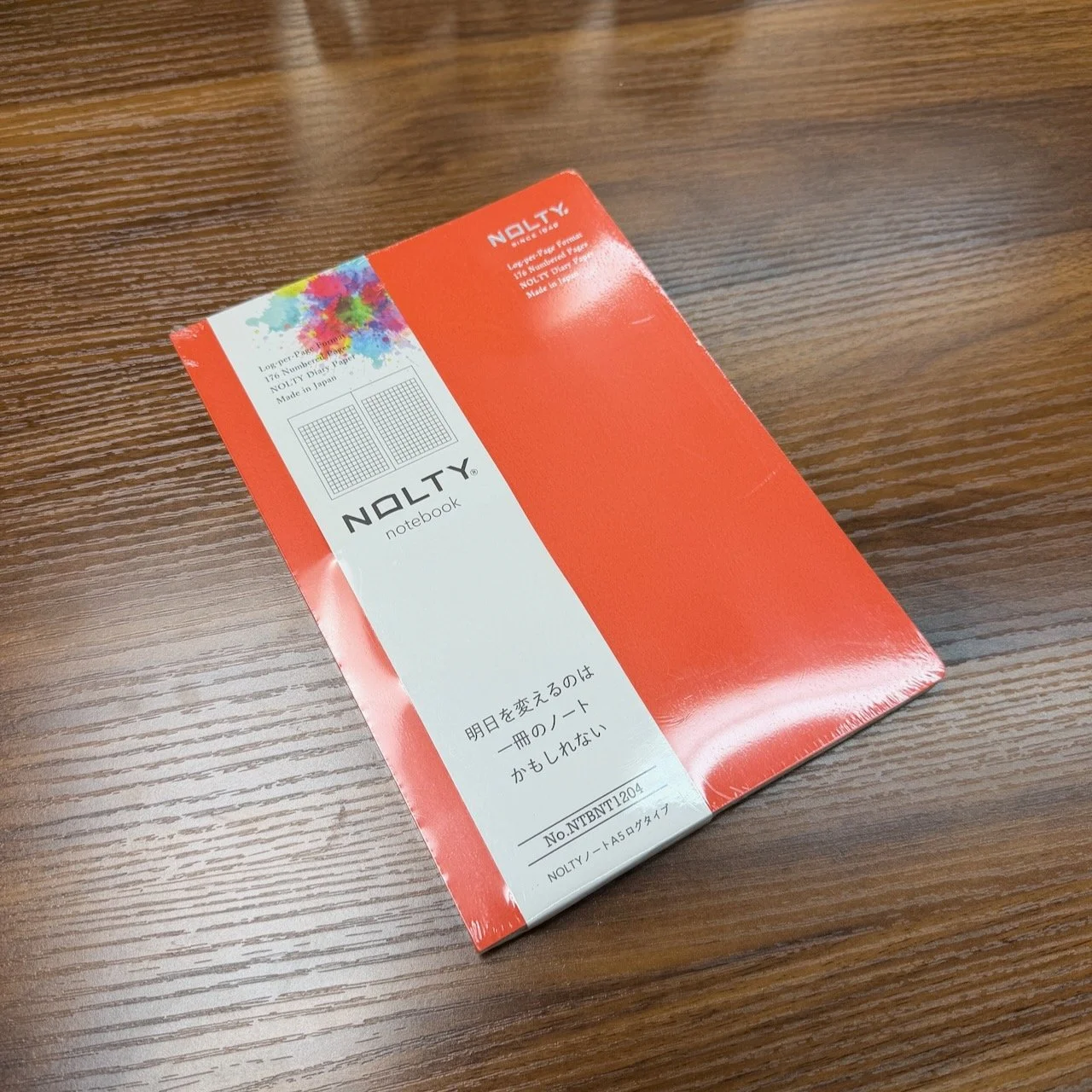 NOLTY Log Type A5 Notebook Grid Orange
