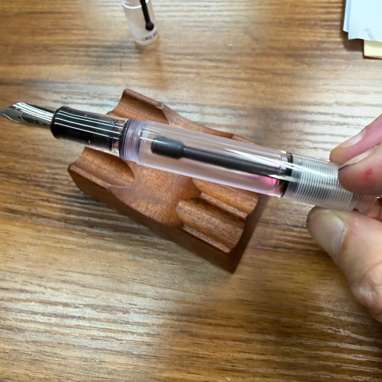 Japanese-style eyedropper with the valve open