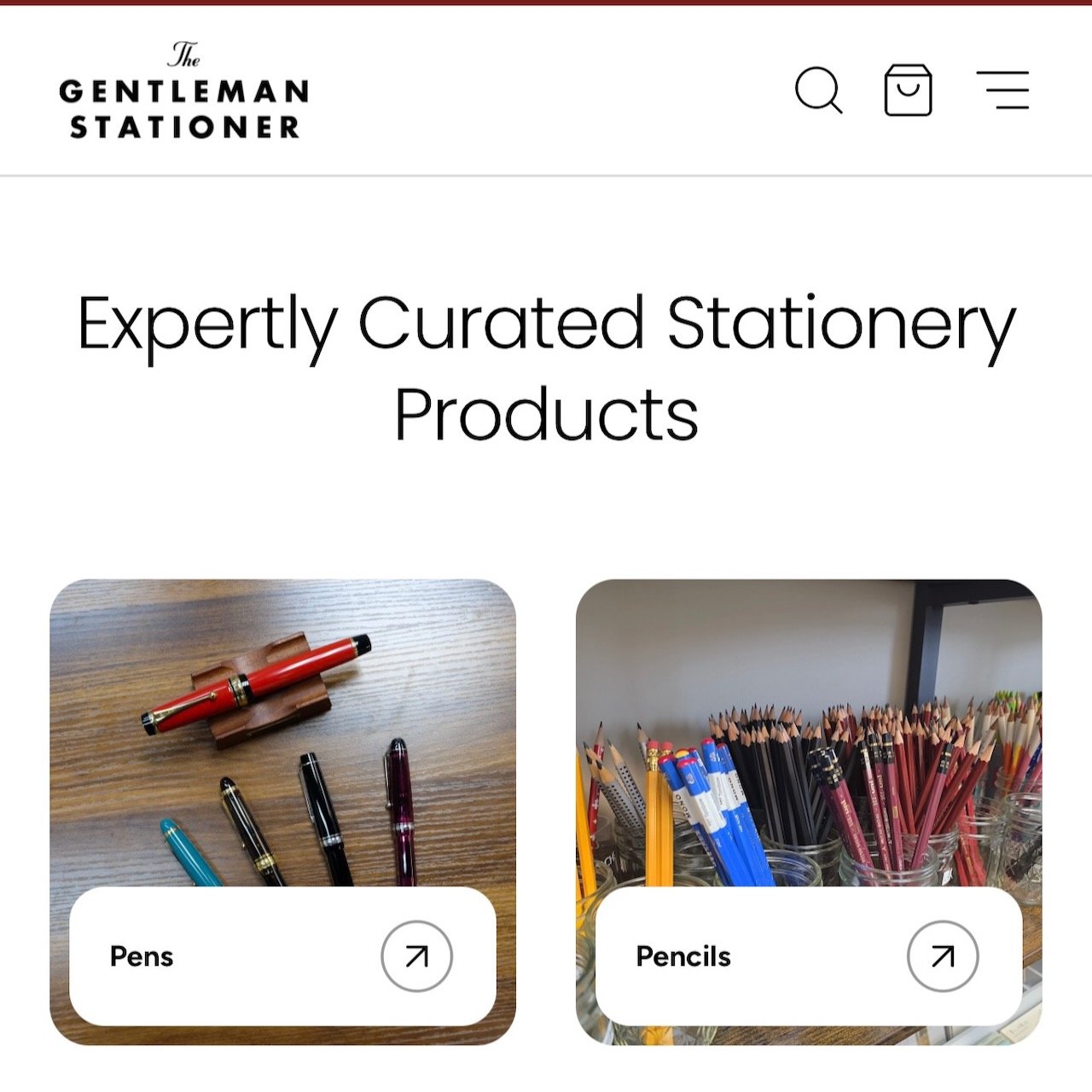 A picture of the Gentlemanstationer Online Storefront