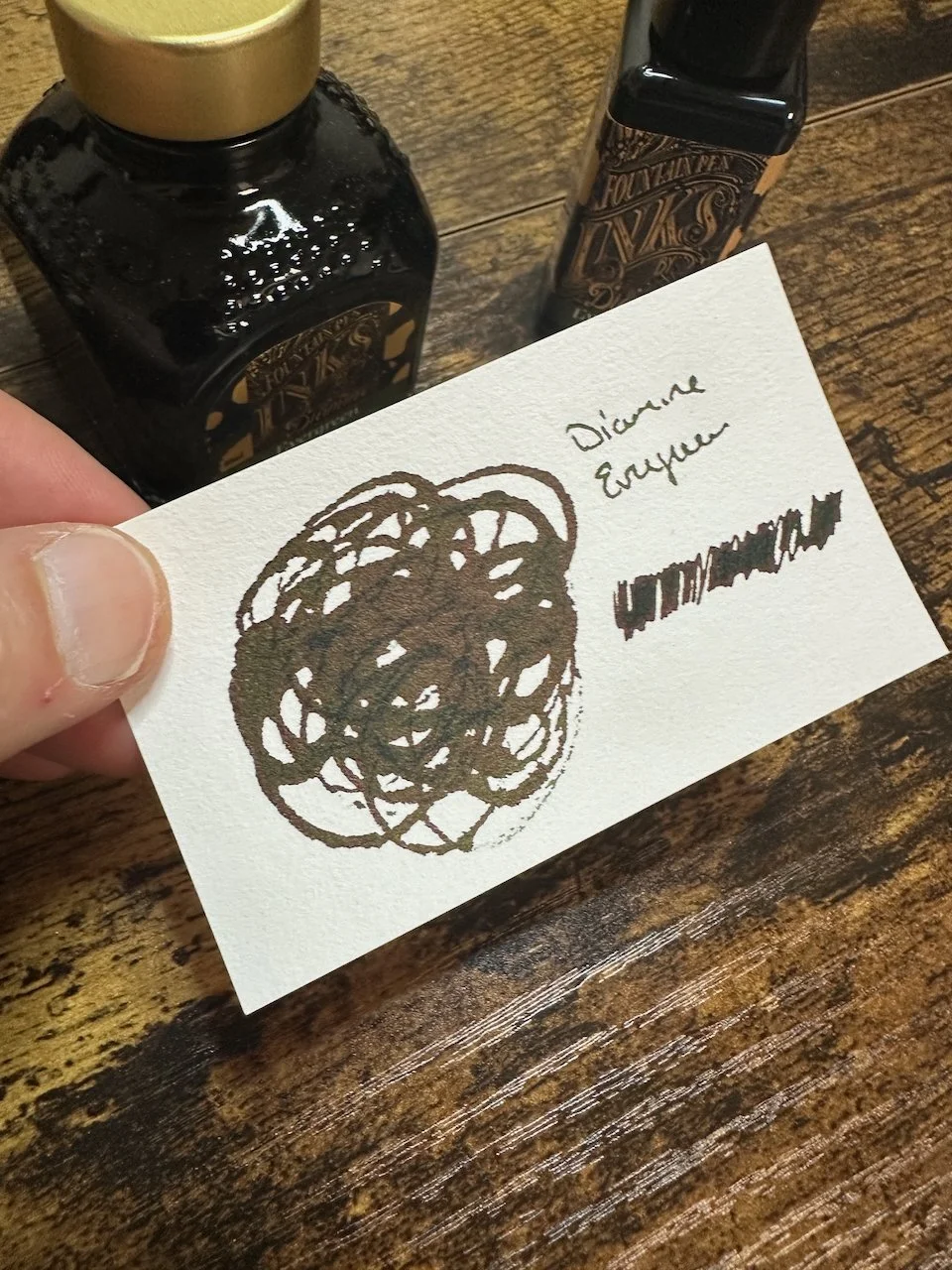 Diamine Evergreen Fountain Pen Ink Swatch