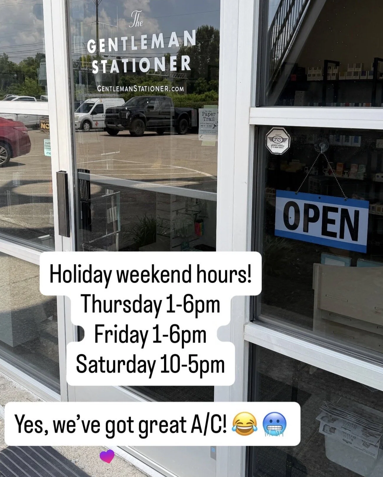 Gentleman Stationer July 4th Hours