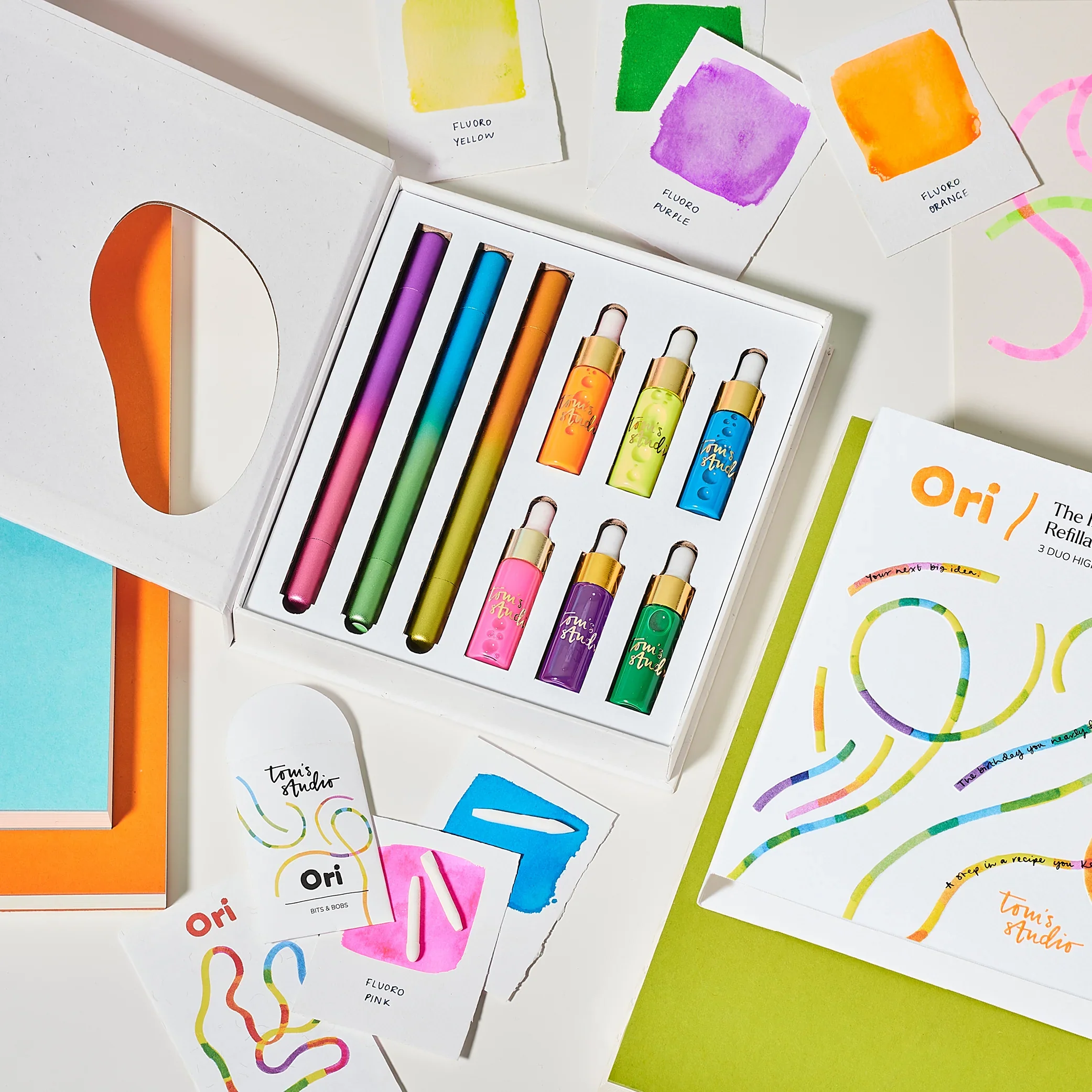 Tom's Studio Ori Highlighter 3-Pen Set with Ink