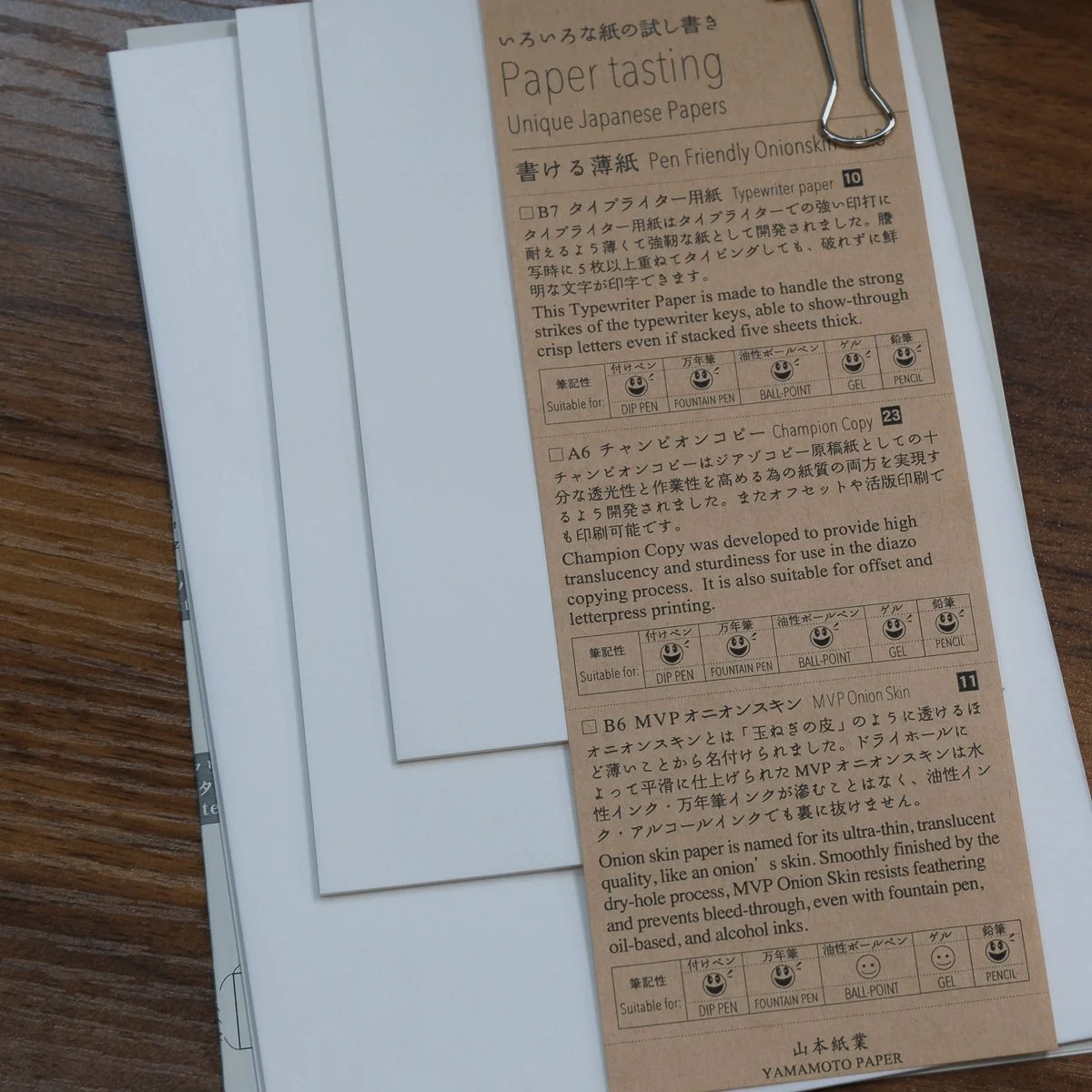 Yamamoto Sampler Onionskin Vol. 3