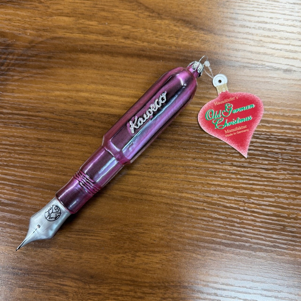 Kaweco's 2026 Glass-Ornament in Purple with Sparkling Writing