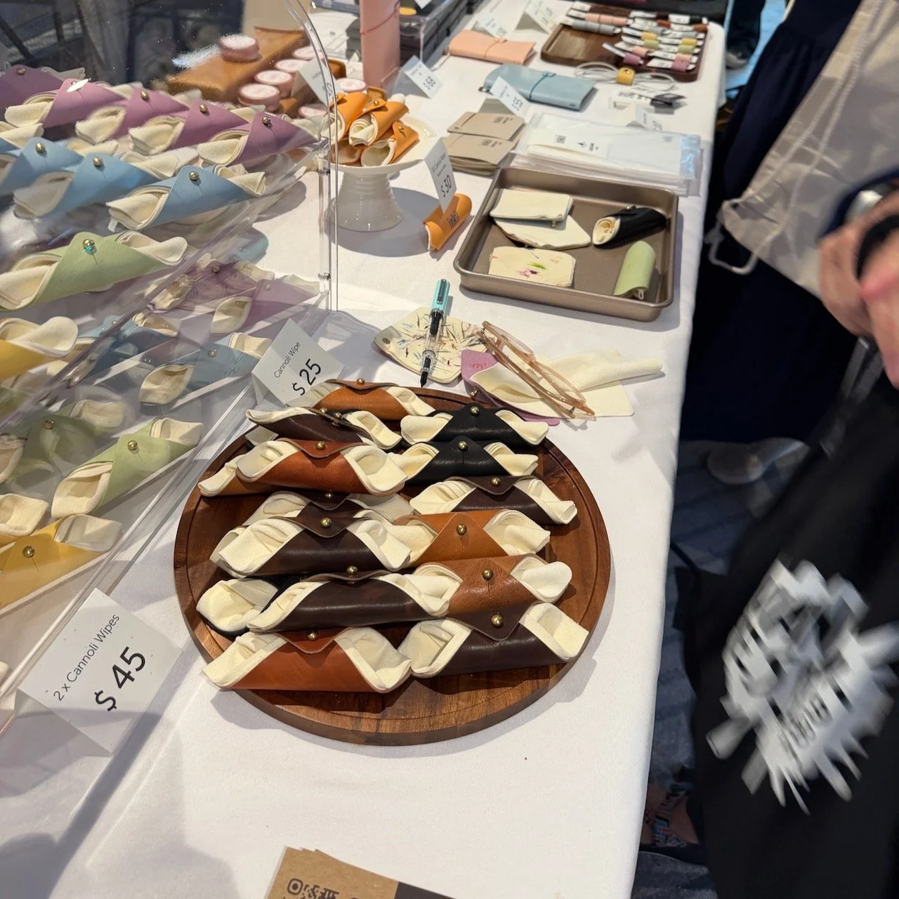 A plate of Inkii Cannoli wipes