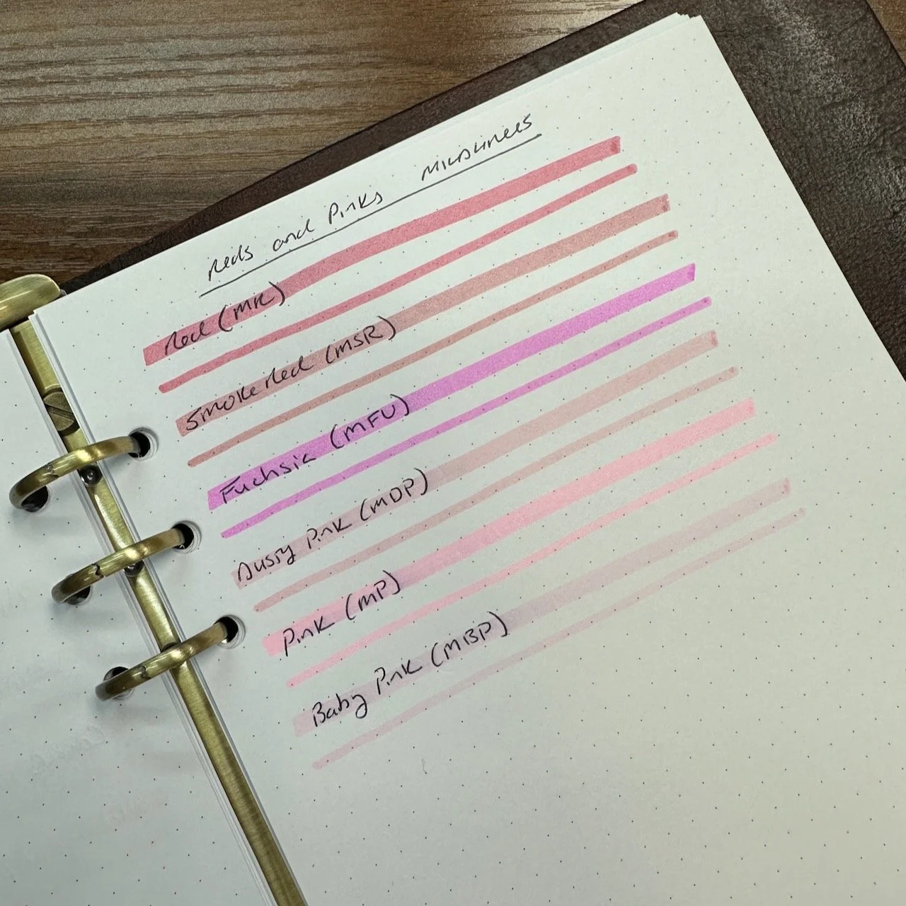 Zebra Mildliner Reds and Pinks