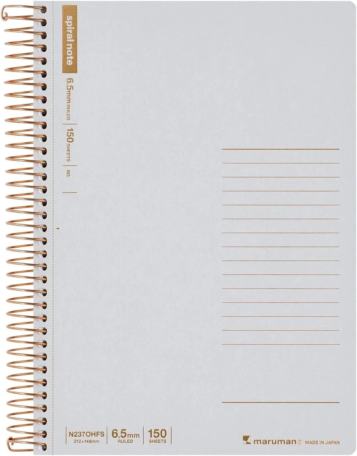 Spiral Notebook Basic A5 Grey