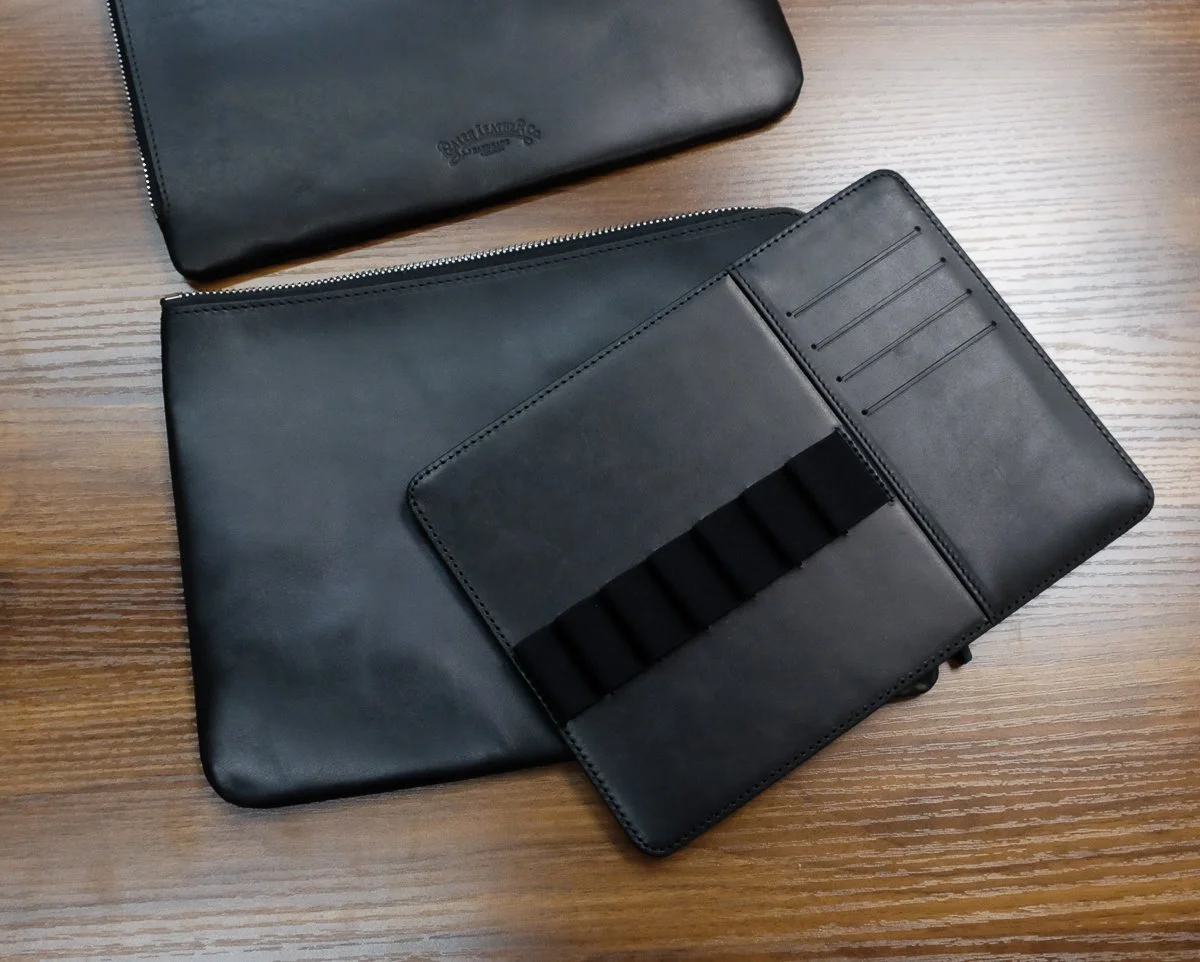 Galen Leather Bank Bag with Insert