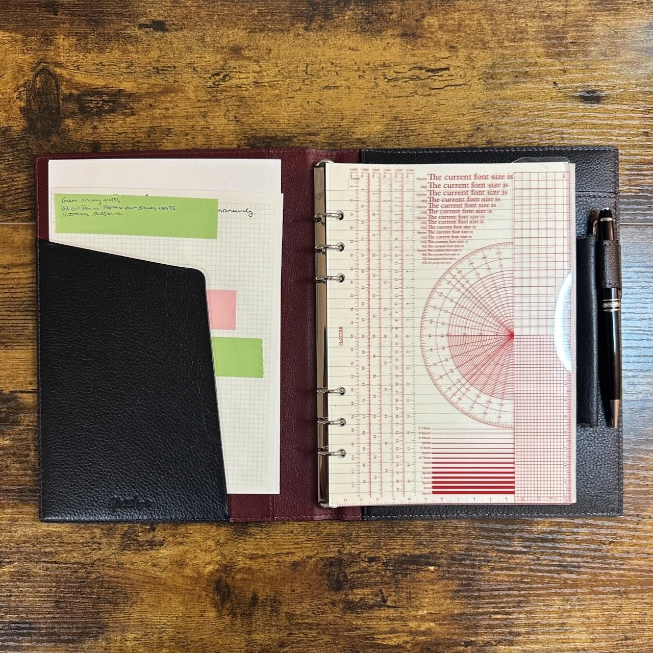SPAD by Brelio A5 Ring Binder Open on Desk