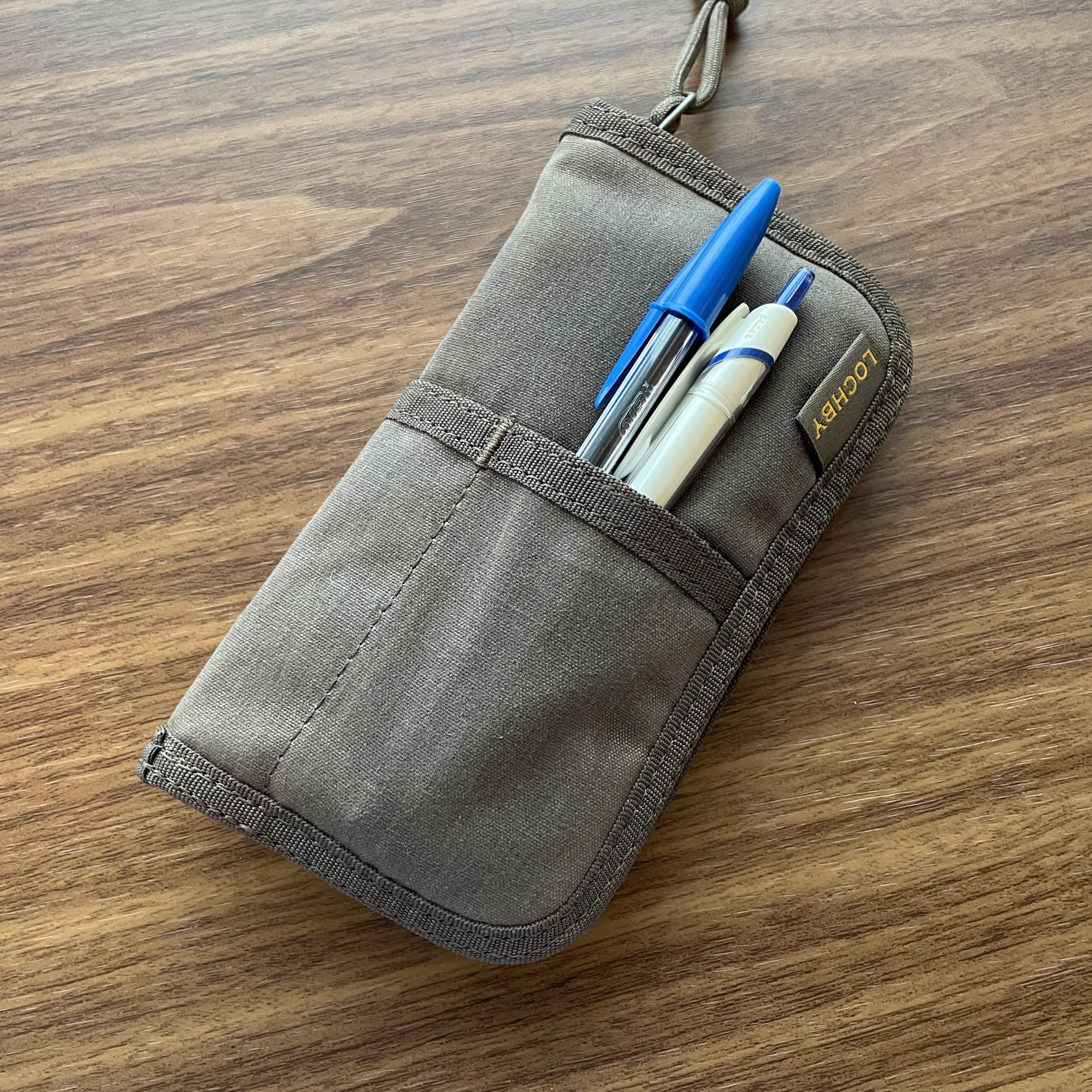 FUNNYMADE Today Canvas Pen Pouch, Charcoal
