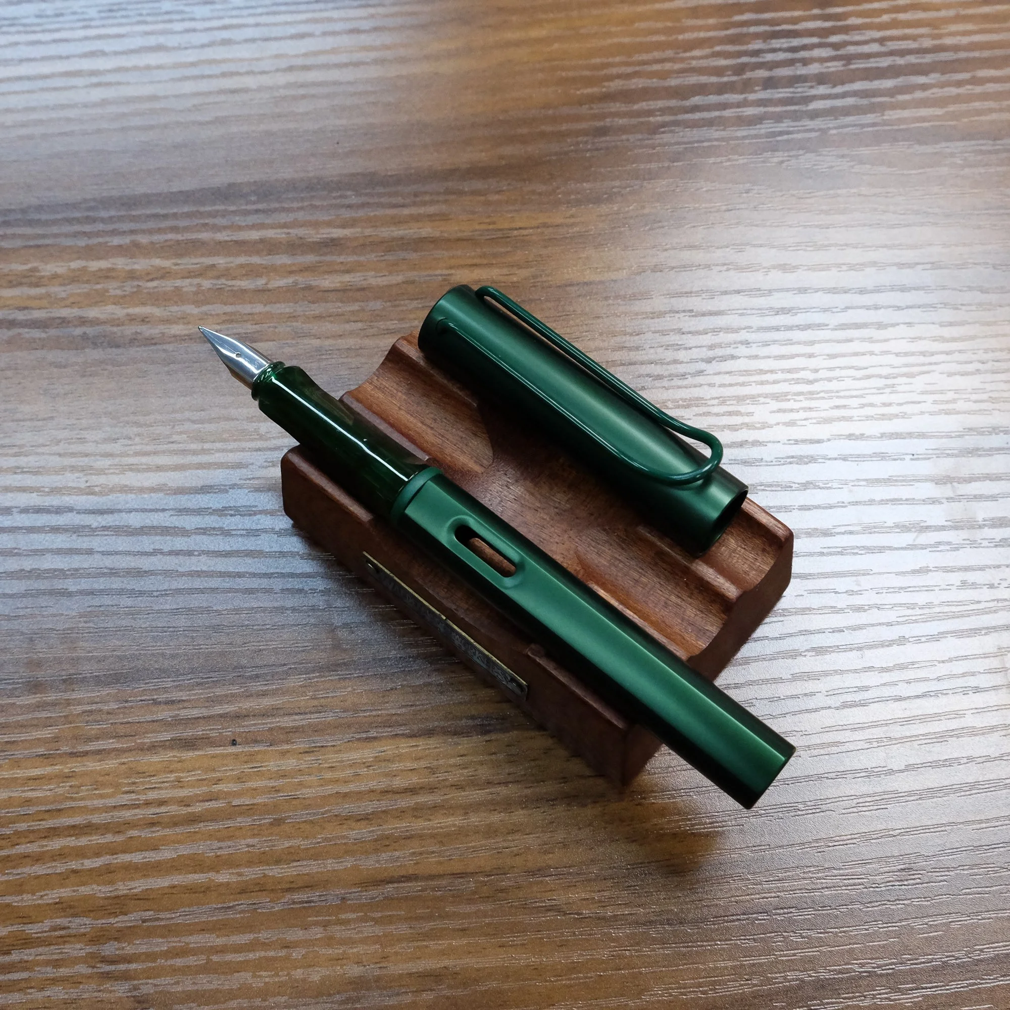 Lamy AL-Star 2026 Special Edition Pine Fountain Pen Uncapped
