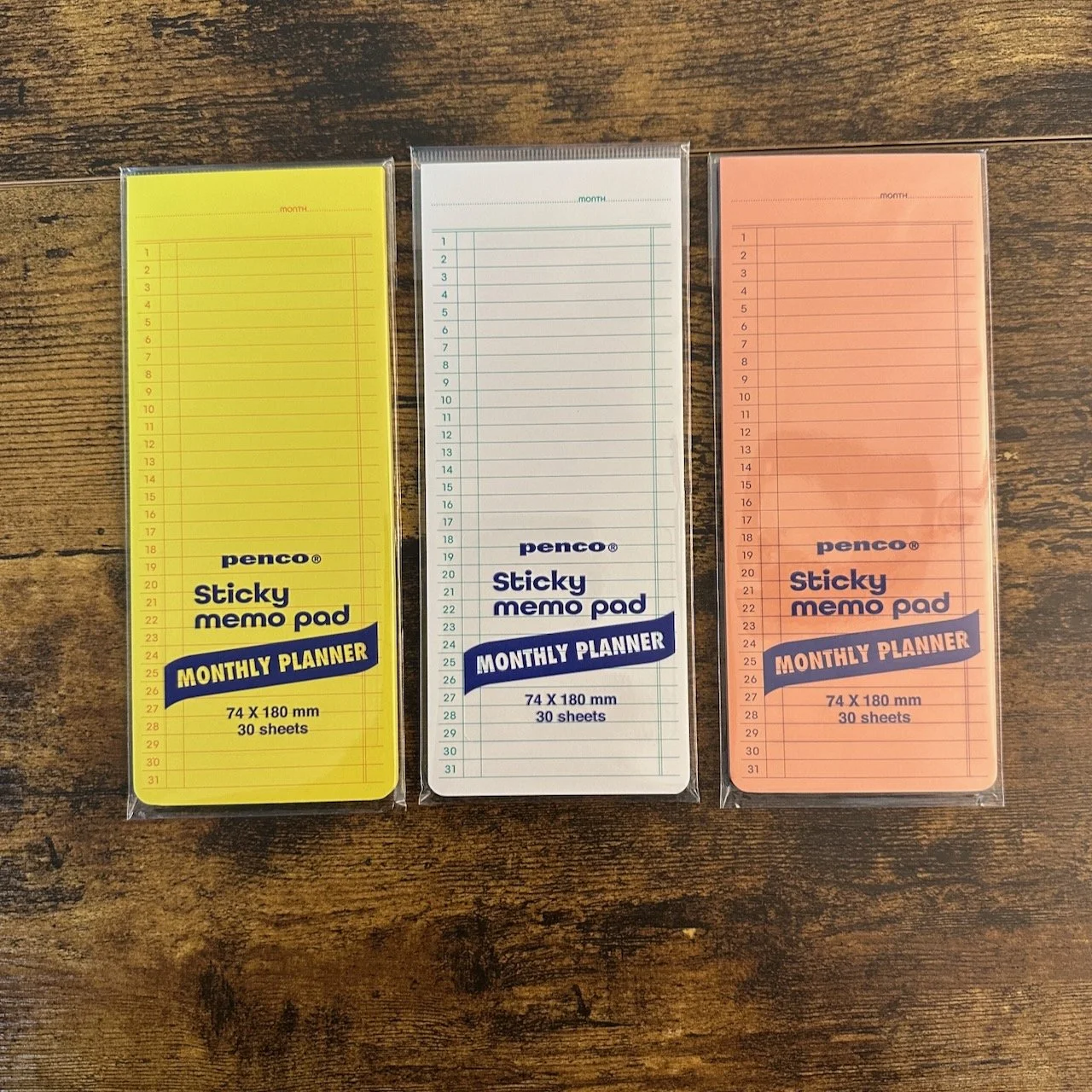 Penco Memo Pads Monthly Vertical